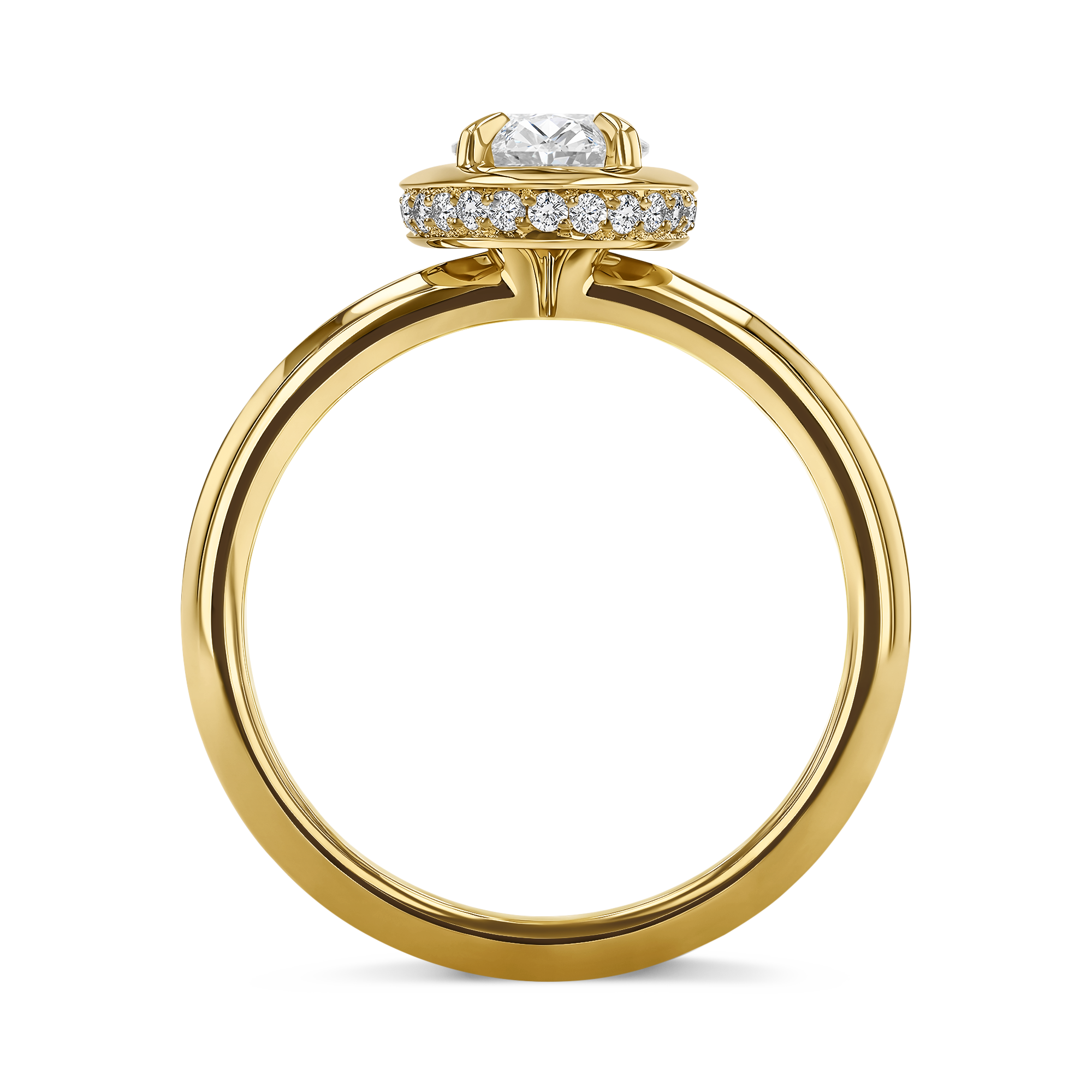 Skimming Stone 0.90ct Oval Cut Diamond Ring Oval Cut, Claw Set_3