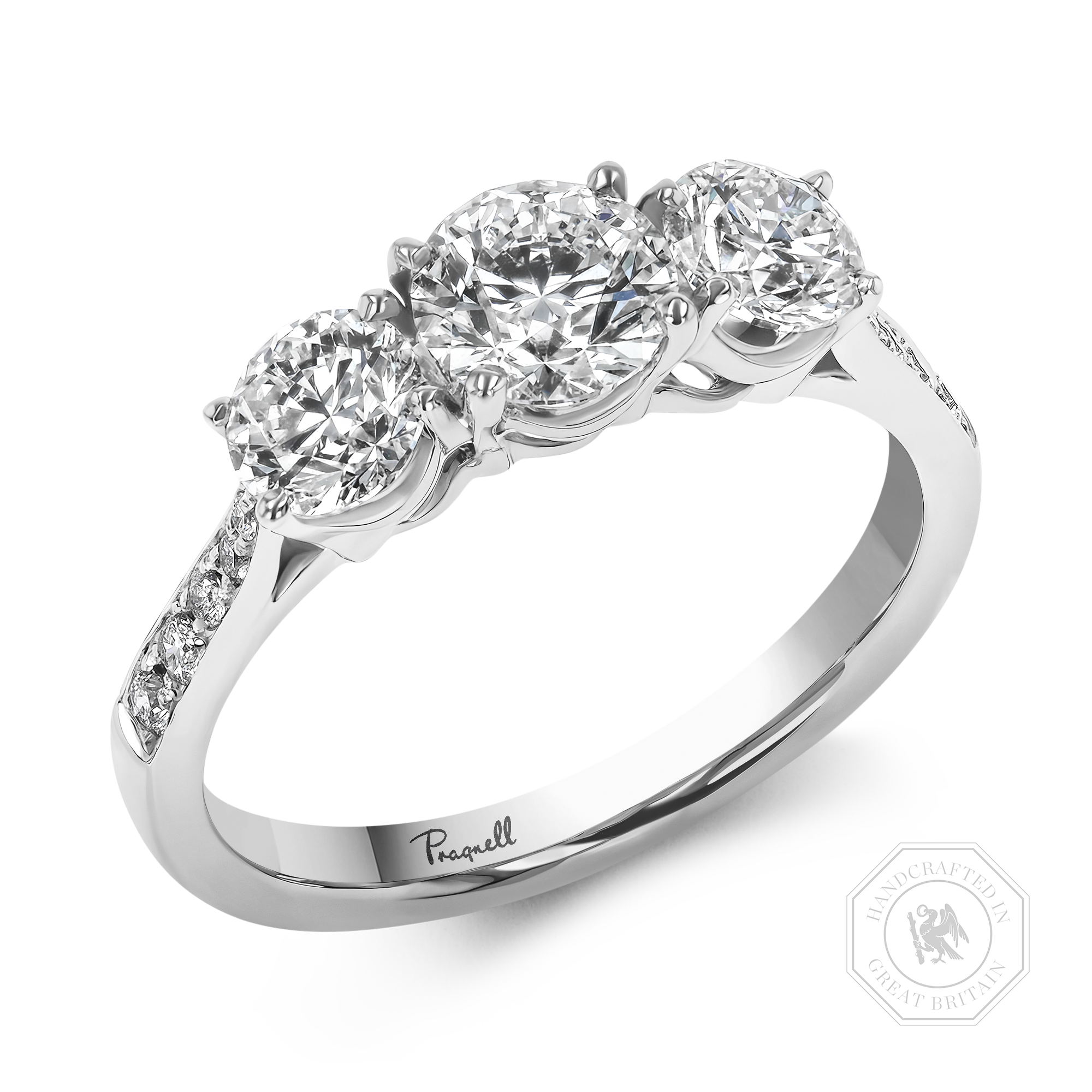 Duchess 1.30ct Diamond Three Stone Ring Brilliant cut, Claw set_1