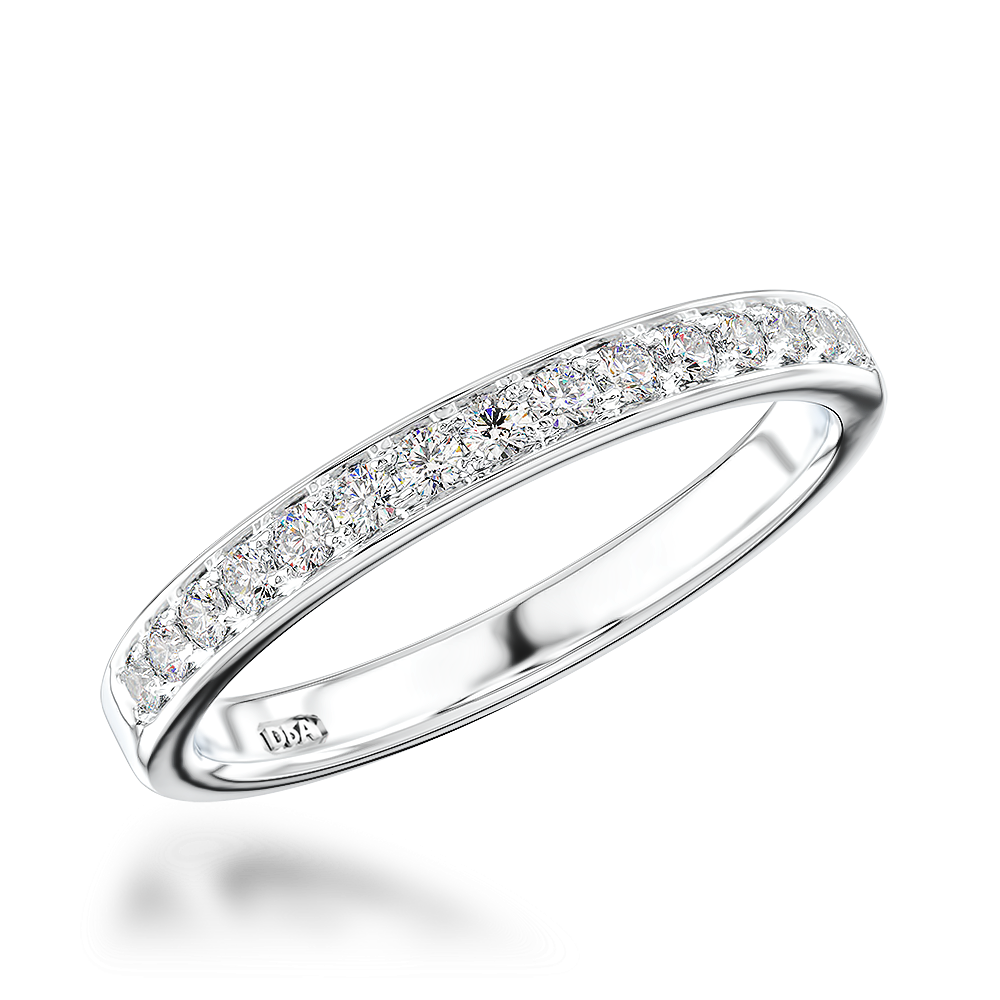 Brilliant Cut Diamond Half Eternity Ring Brilliant Cut, Half Eternity, Thread Set_1