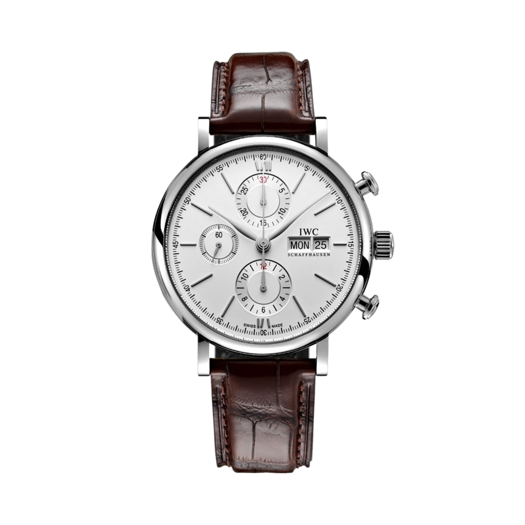 Portofino Chronograph 42mm, Silver Dial, Baton Numerals_1