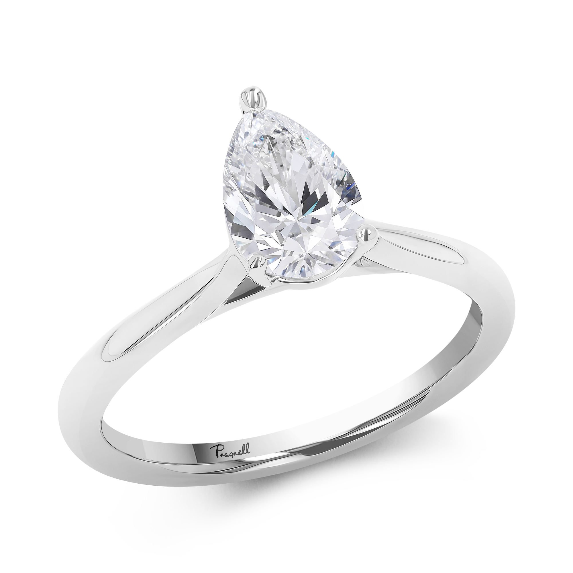 Gaia 0.71ct Pear Shaped Diamond Ring Pear Shaped, Claw Set_1