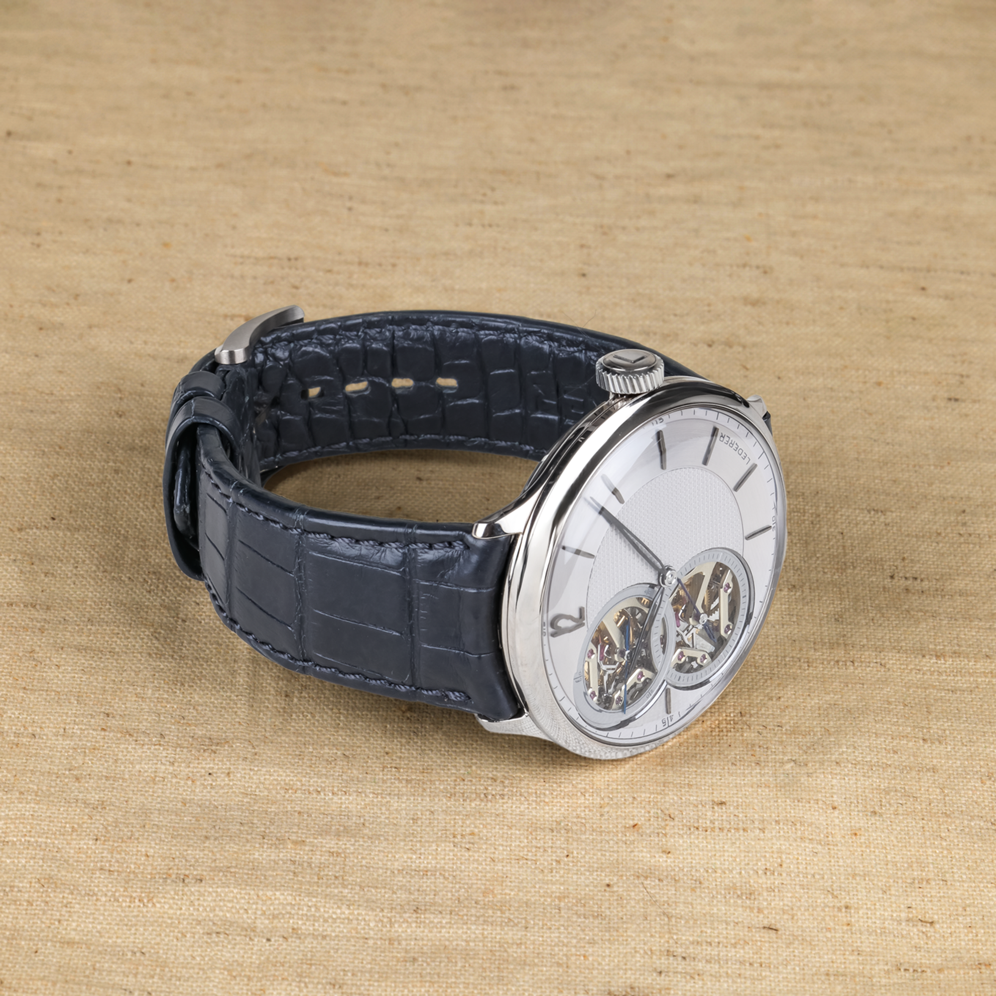 Lederer Central Impulse Chronometer 44mm, Rhodium Dial, Baton Numerals_3