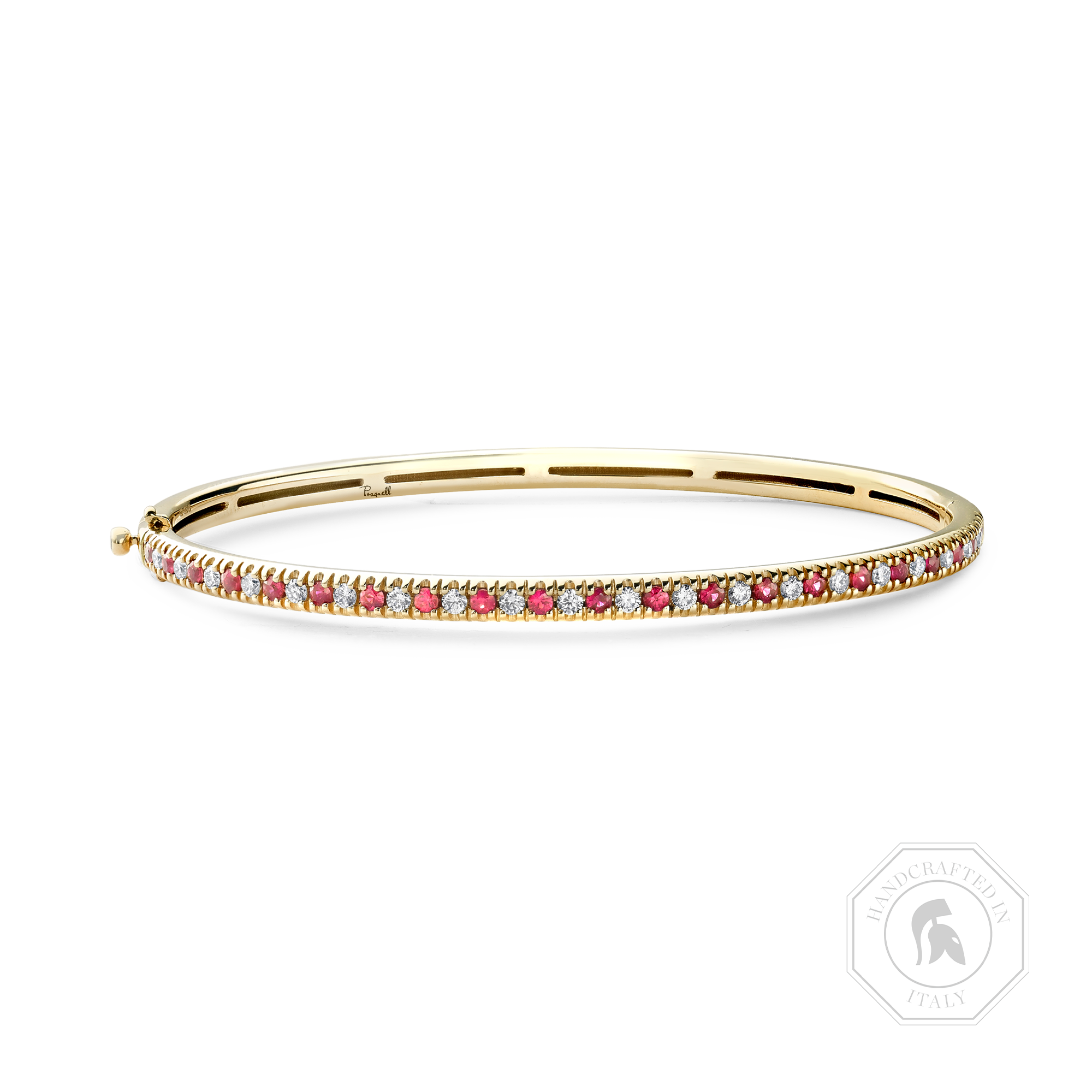 Ruby & Diamond Half Hoop Bangle Brilliant cut, Claw set_1