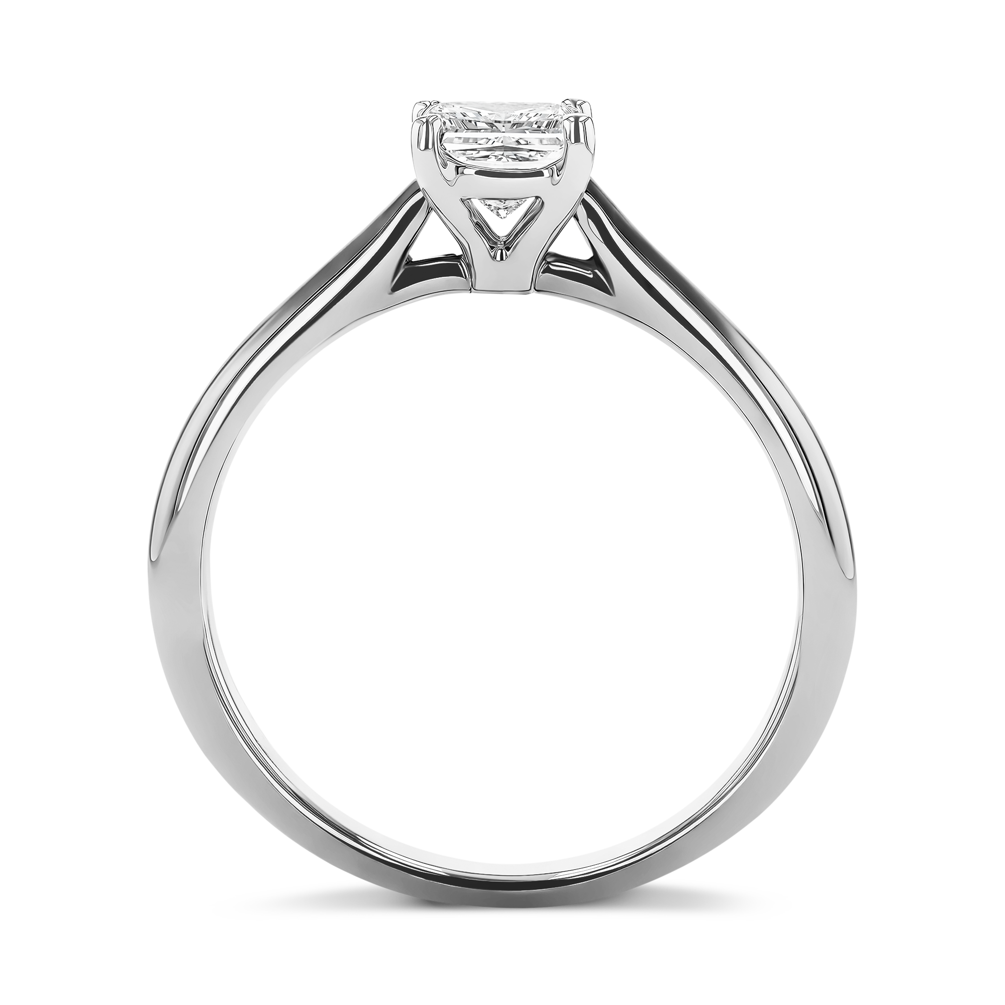Gaia 0.50ct Diamond Solitaire Ring Princess Cut. Claw Set_3