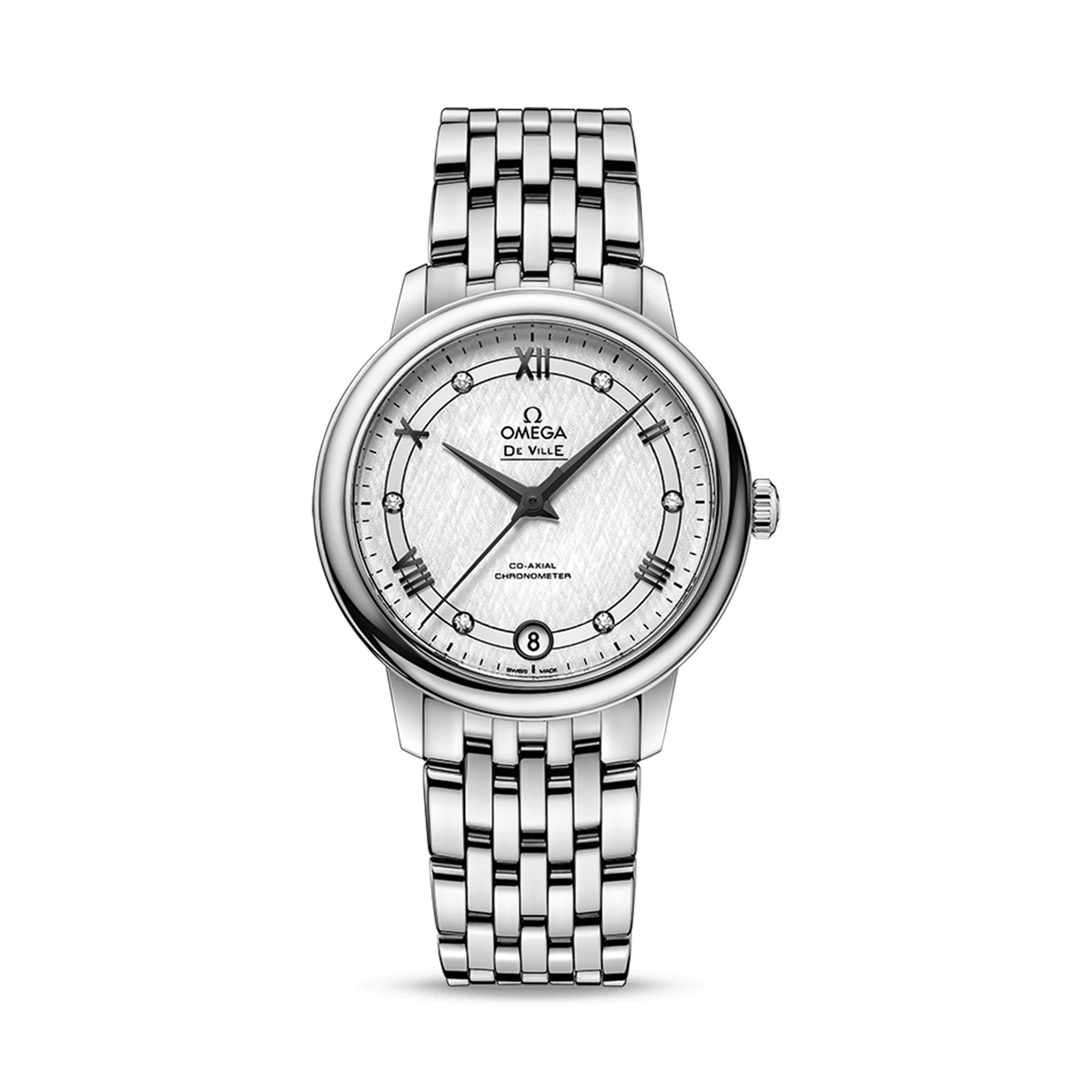 OMEGA De Ville Prestige 32.7mm, Silver Dial, Diamond Numerals_1