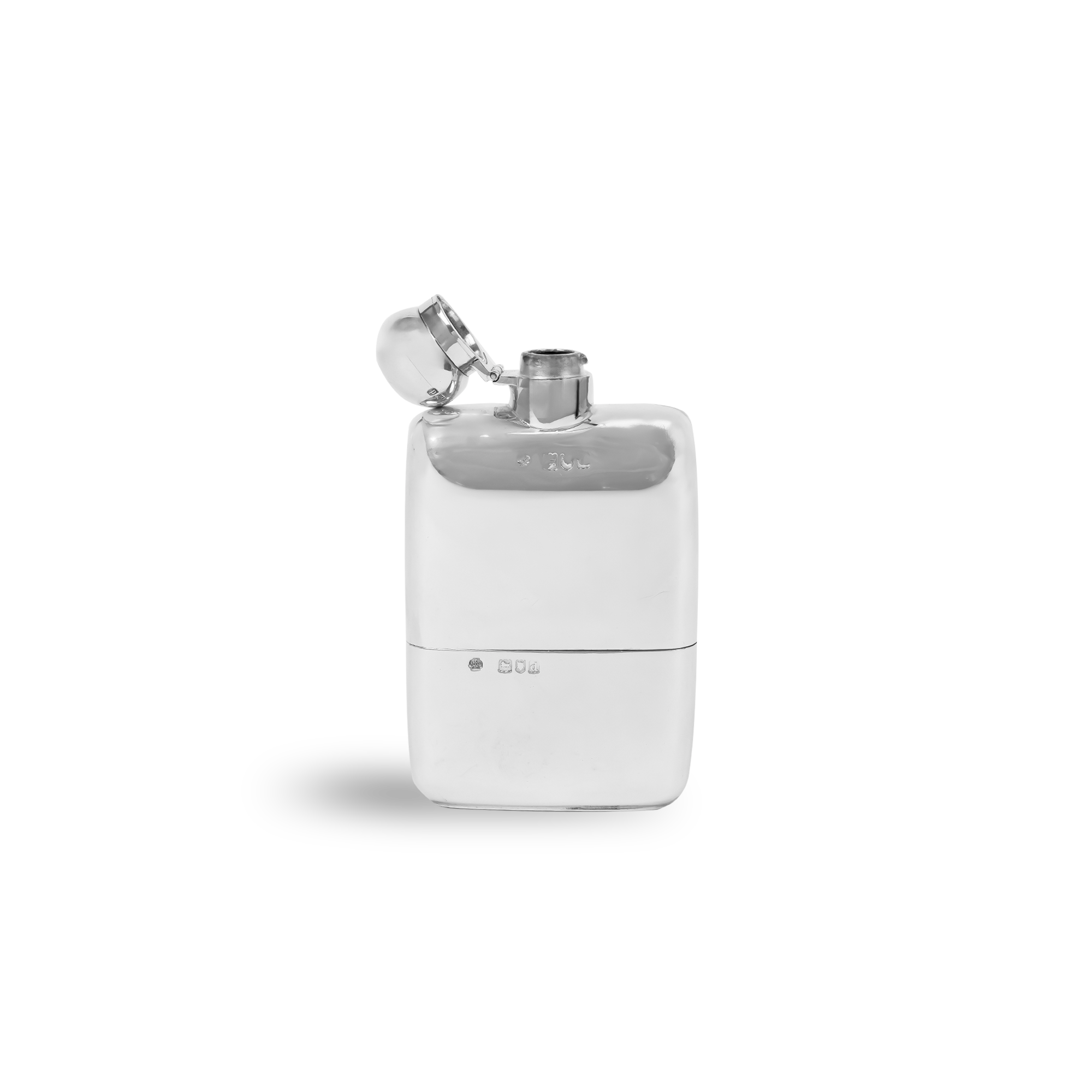 Silver Queen Victoria Hip Flask Hallmarked London_2