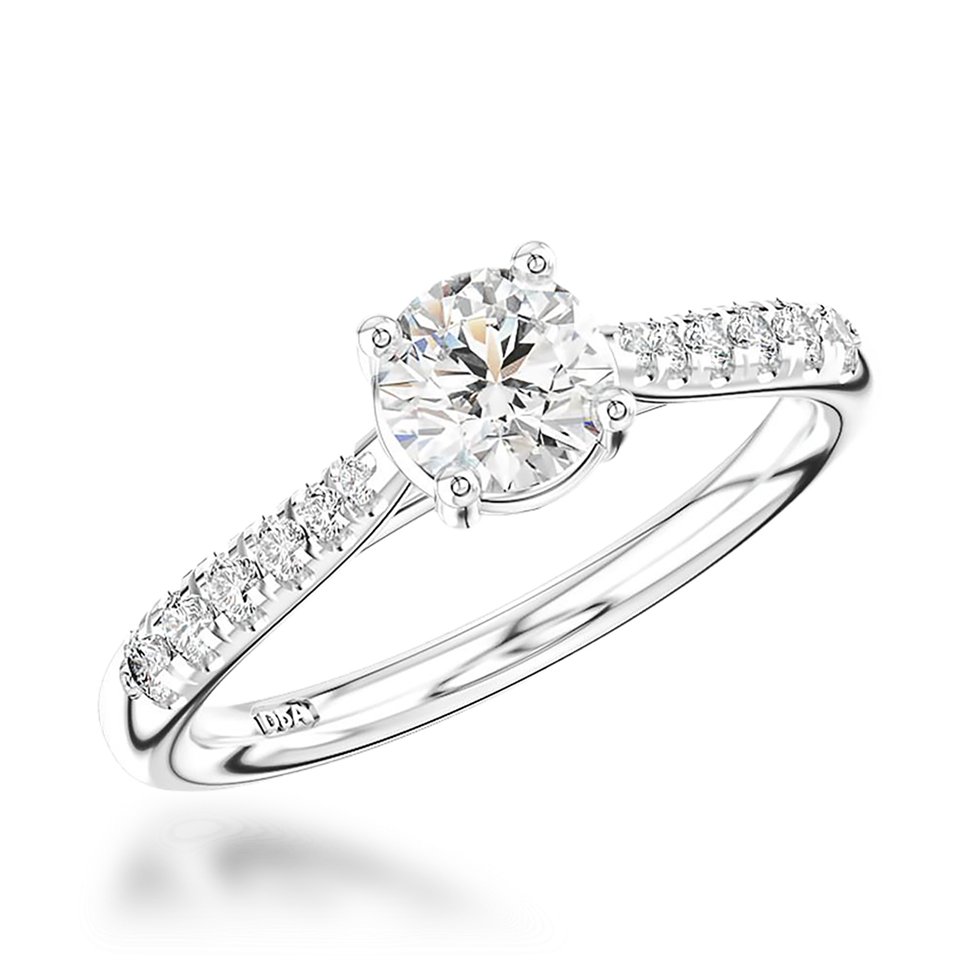 0.50CT Diamond Solitaire Ring Brilliant Cut, Solitaire, Brilliant Shoulders_1