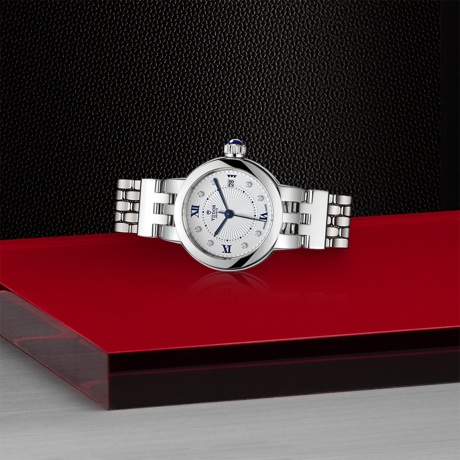 Tudor Clair De Rose 26mm. White Dial. Diamond Numerals_2