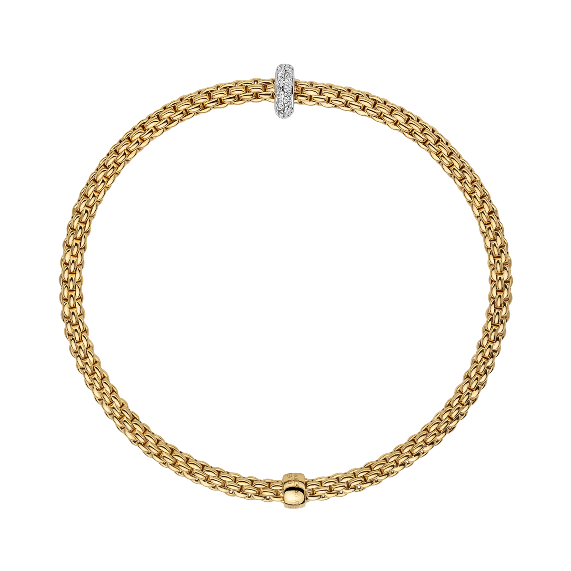 FOPE Prima Flex 'It Medium Diamond Bracelet Brilliant Cut, Rubover Set_2