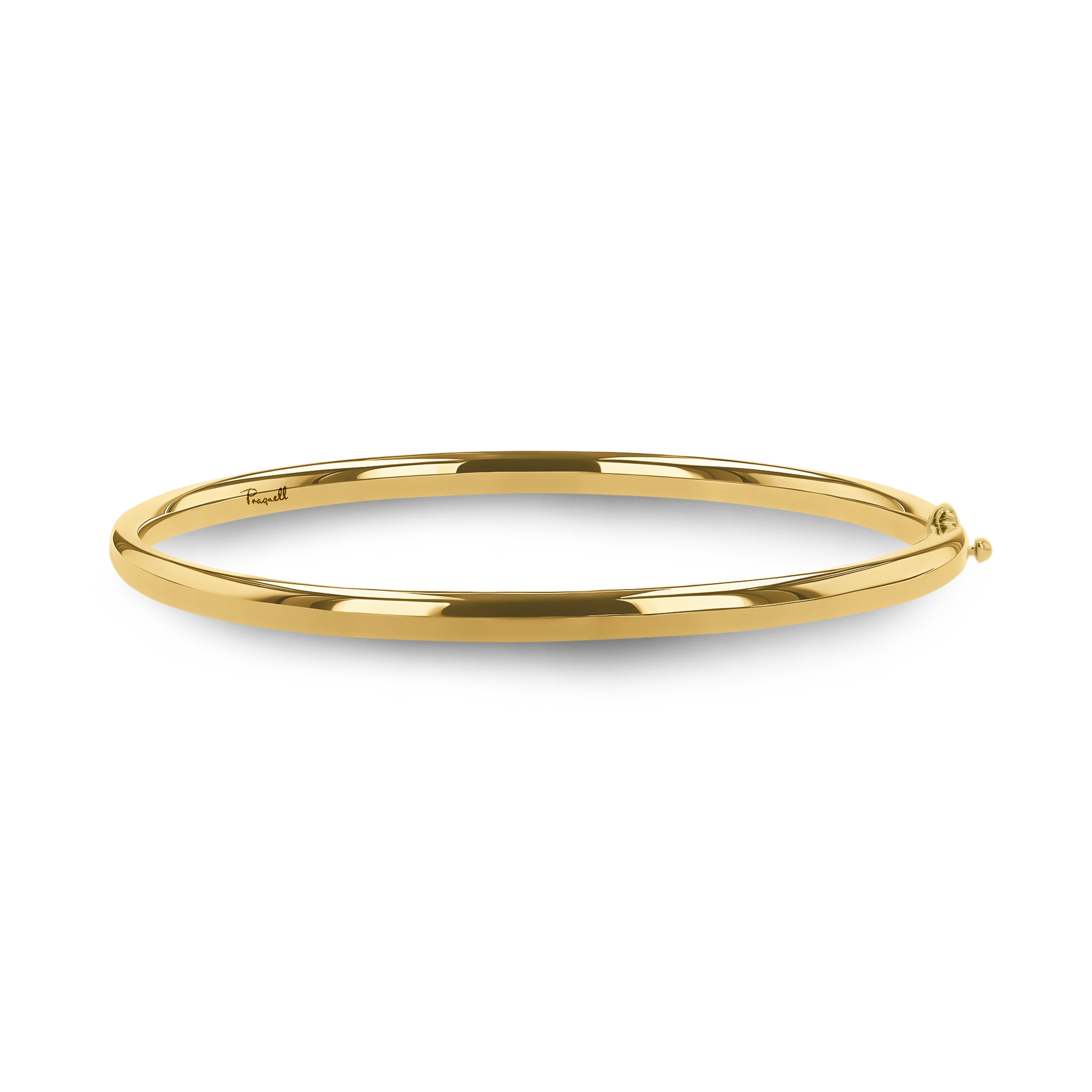Plain Polished 4mm Oval Bangle _1