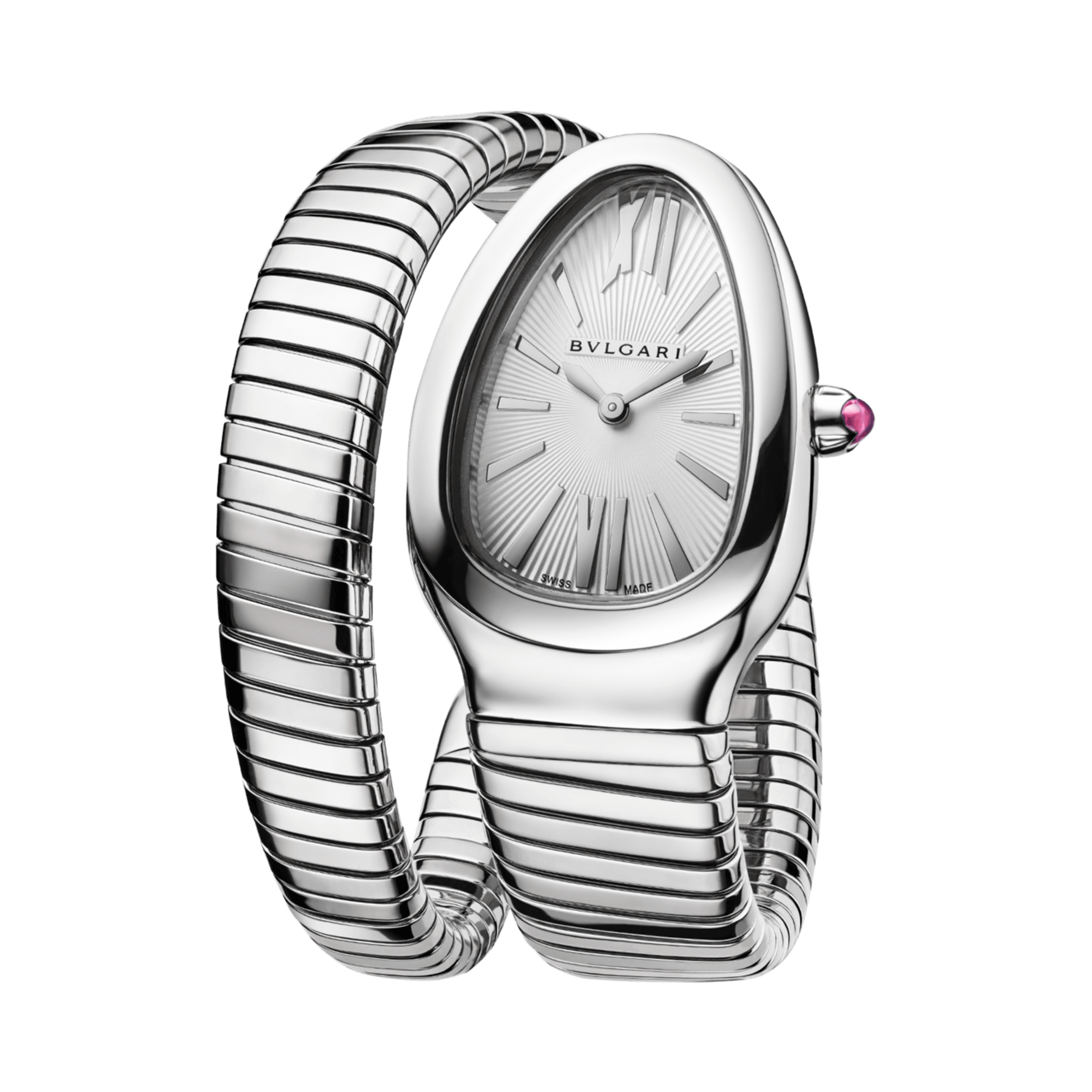 Bvlgari Serpenti Tubogas 35mm, Silver Dial, Baton & Roman Numerals_2