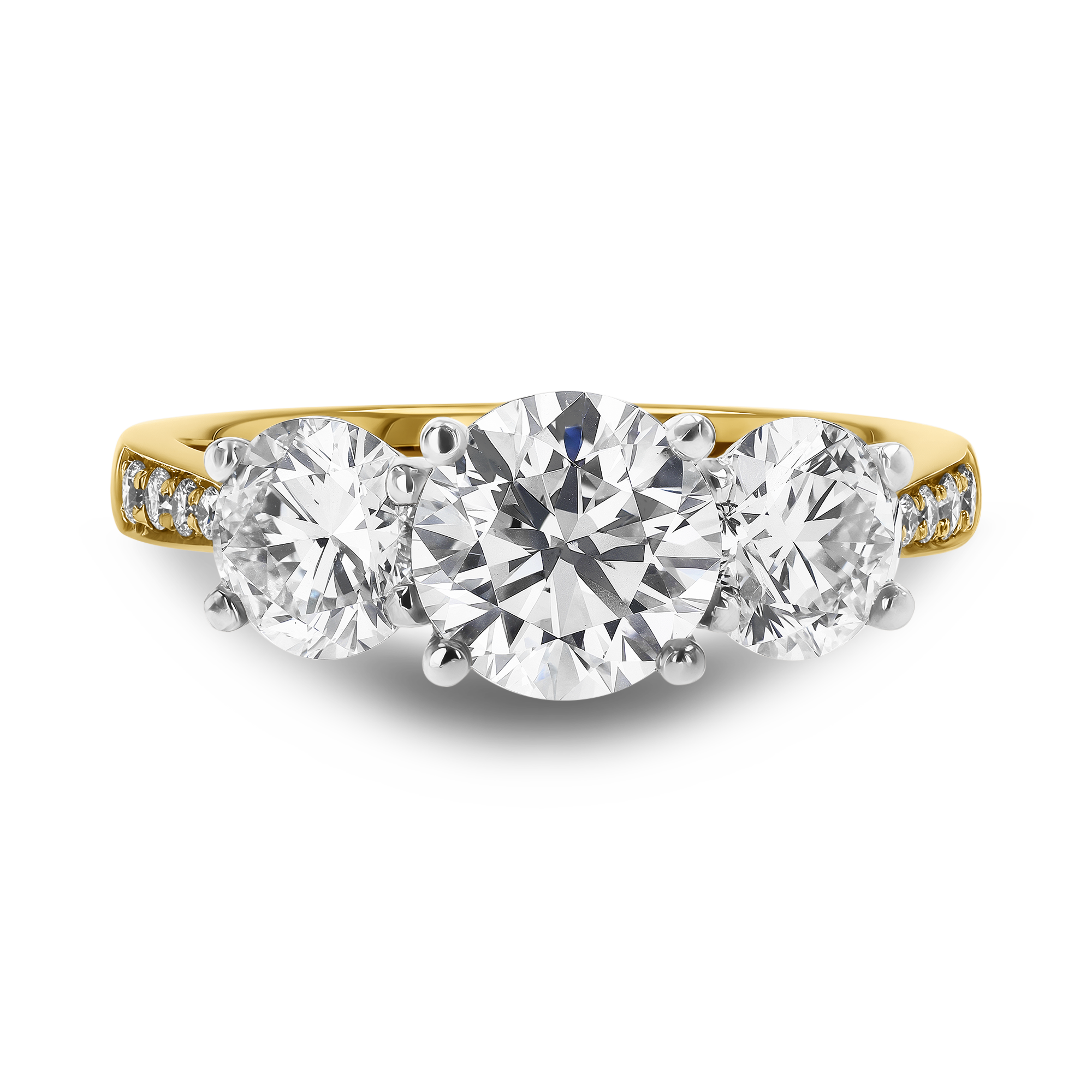 Duchess 2.40ct Diamond Three Stone Ring Brilliant cut, Claw set_2