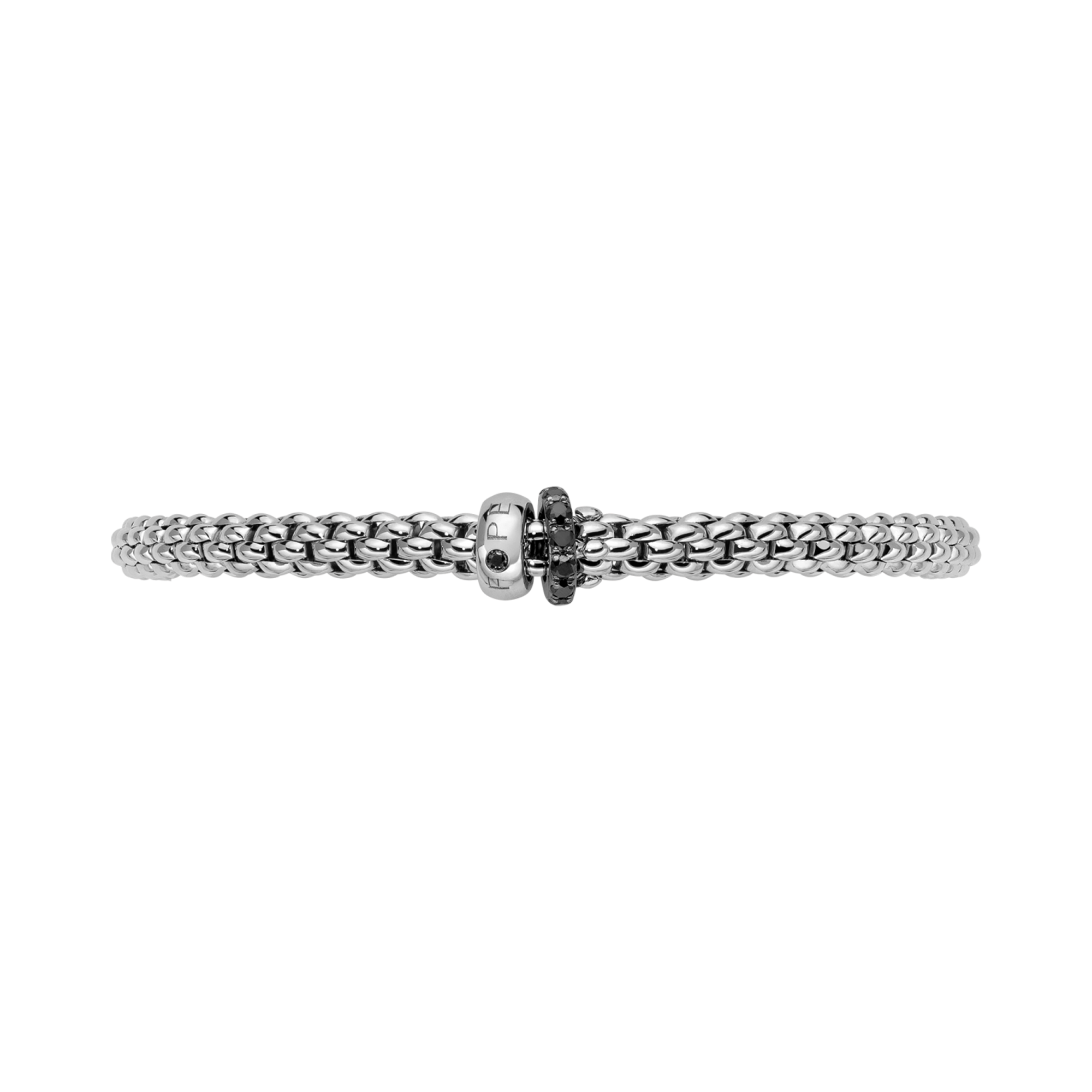 Fope Solo Flex-It Black Diamond Bracelet Brilliant Cut, Pavé Set_3