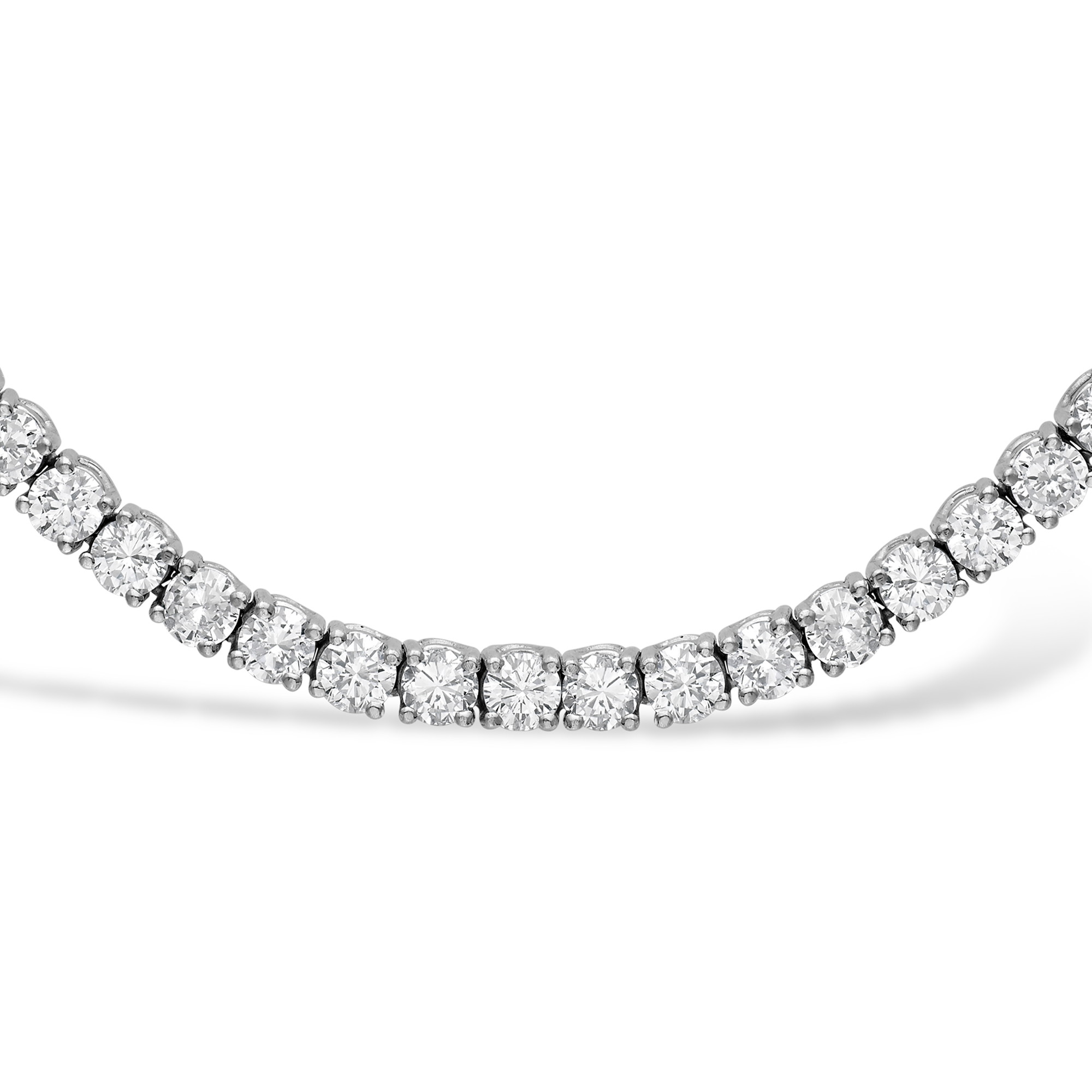 Diamond Line Necklace Brilliant cut, Claw set_2