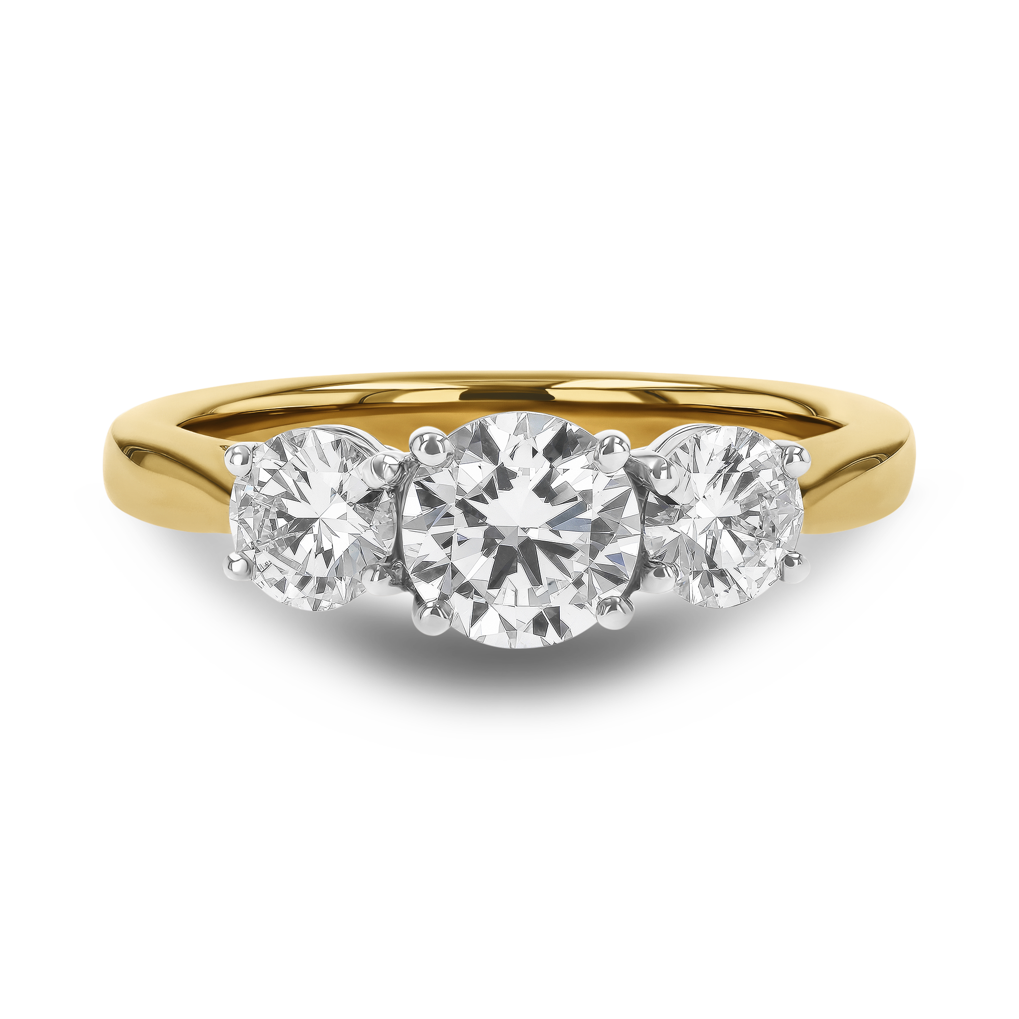 Trilogy 1.38ct Brilliant Cut Diamond Three Stone Ring Brilliant cut, Claw set_2