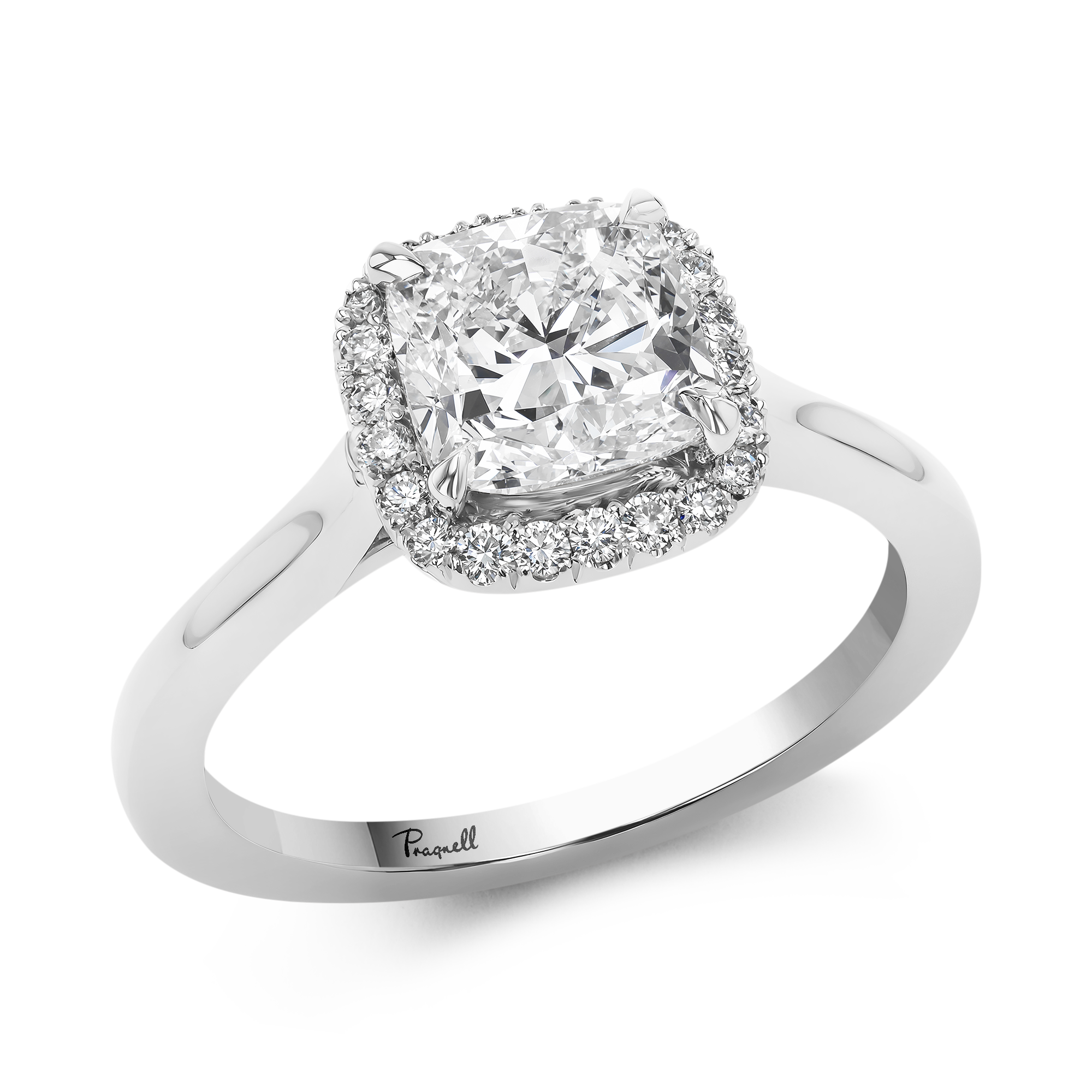 Celestial 1.80ct Cushion Cut Diamond Cluster Ring Brilliant cut, Claw set_1
