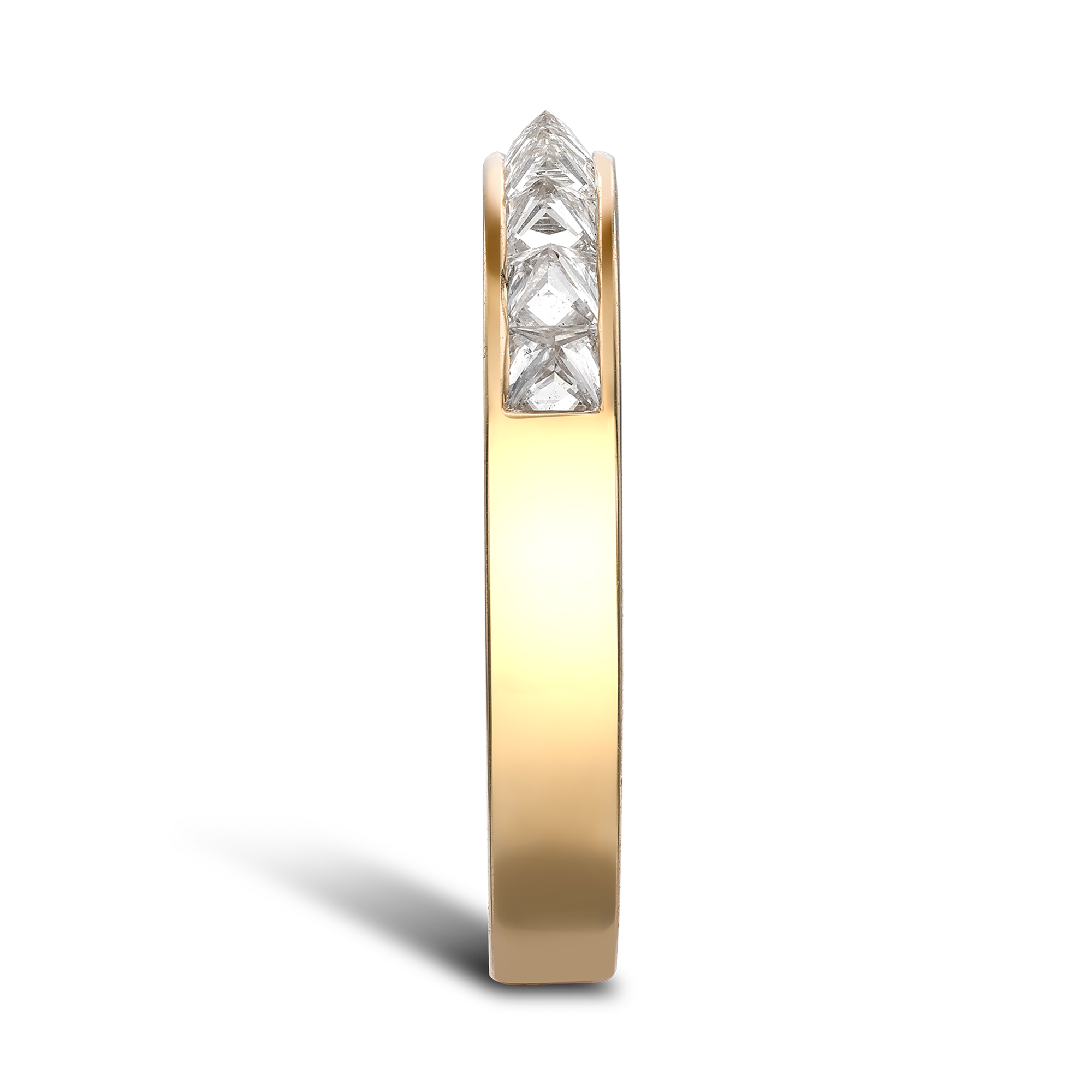 RockChic 0.77ct Diamond Half Eternity Ring Inverted Princess Cut, Channel Set_4