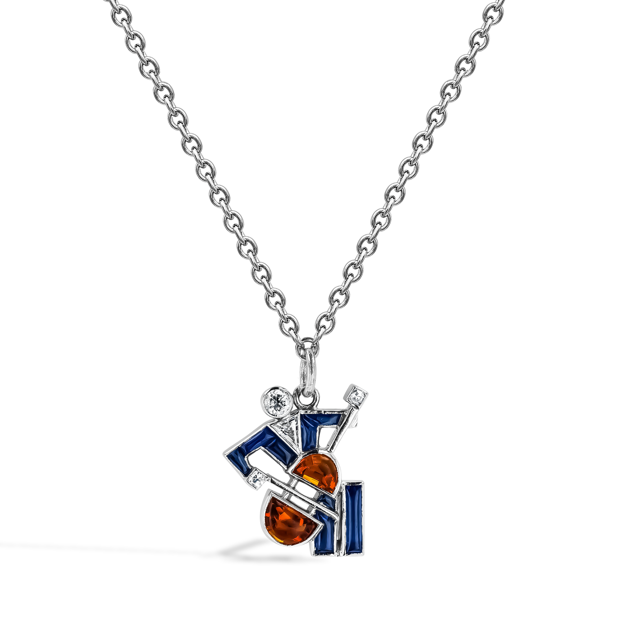 Art Deco Musician with Double Bass Pendant _1