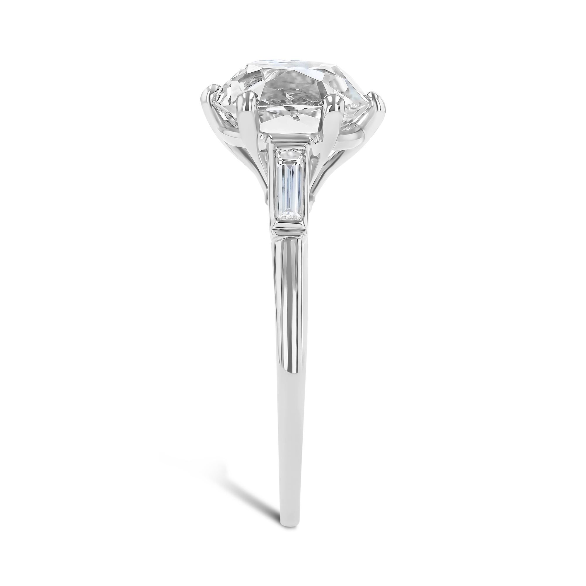 Art Deco Cartier Old Cut 3.01ct Diamond Ring Old Mine Cut, Claw Set_4