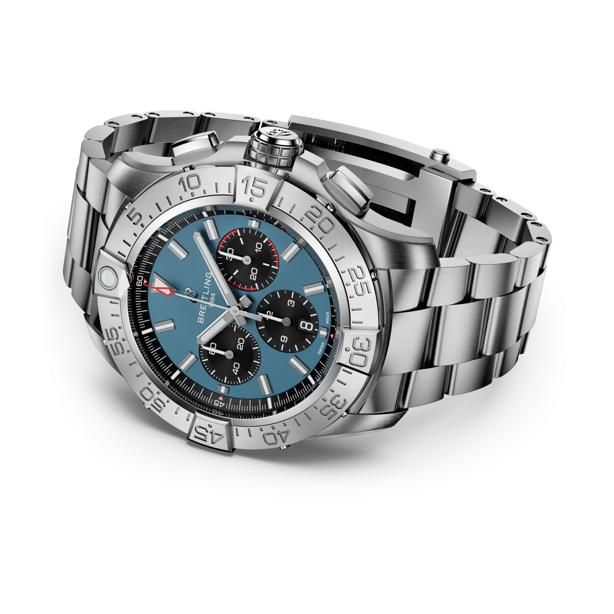 Breitling Super Avenger B01 Chronograph 46 46mm, Blue Dial, Baton Numerals_3