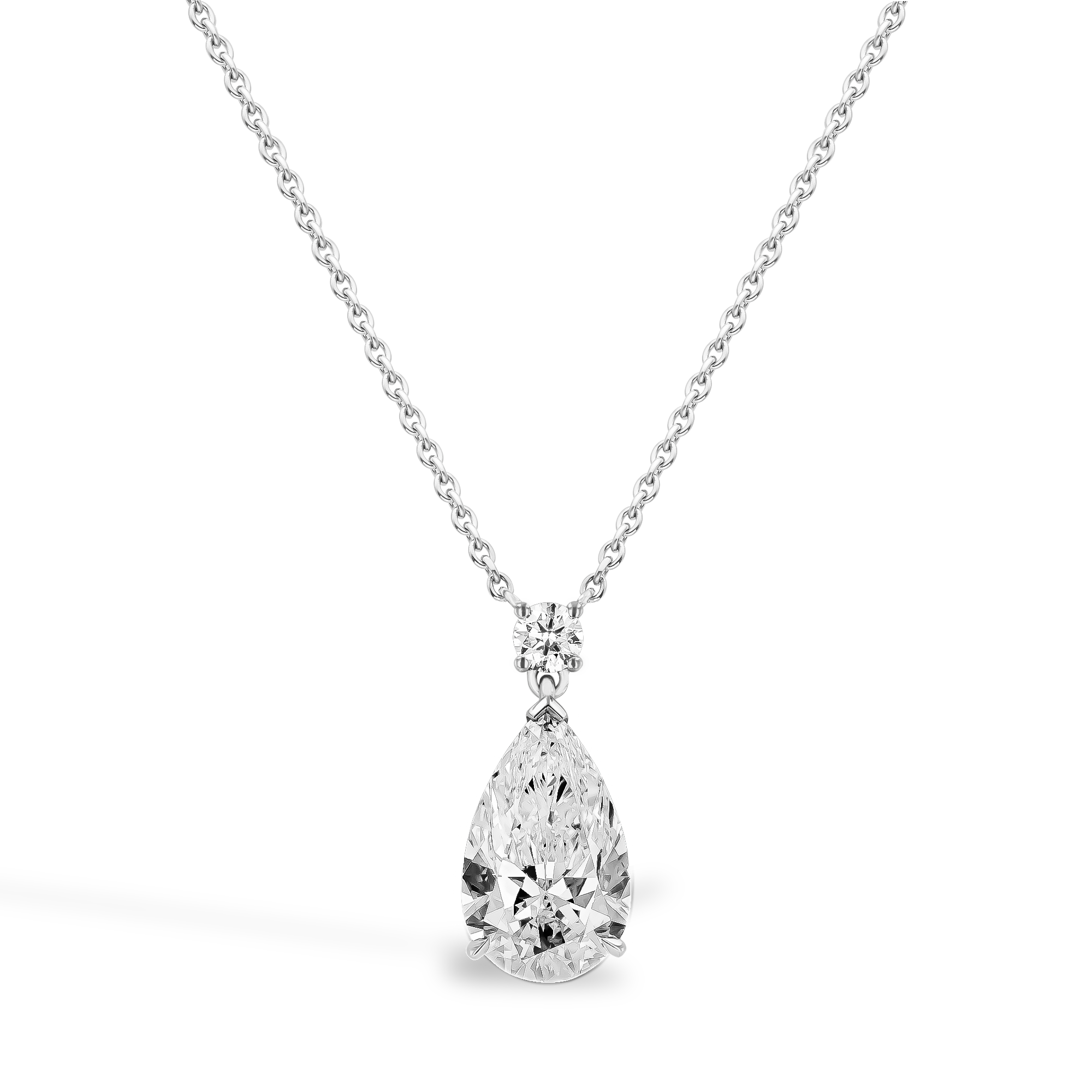 Pear-Shaped Diamond Micropavé Pendant | Harry Winston