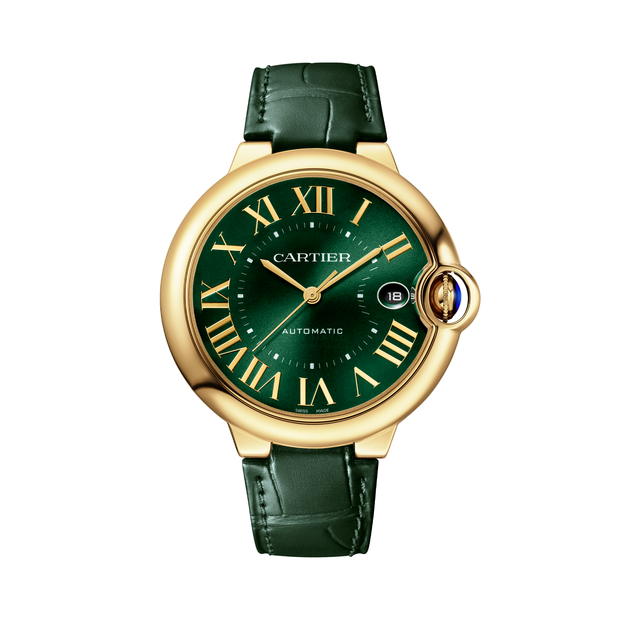 Cartier Ballon Bleu 40mm, Green Dial, Roman Numerals_1