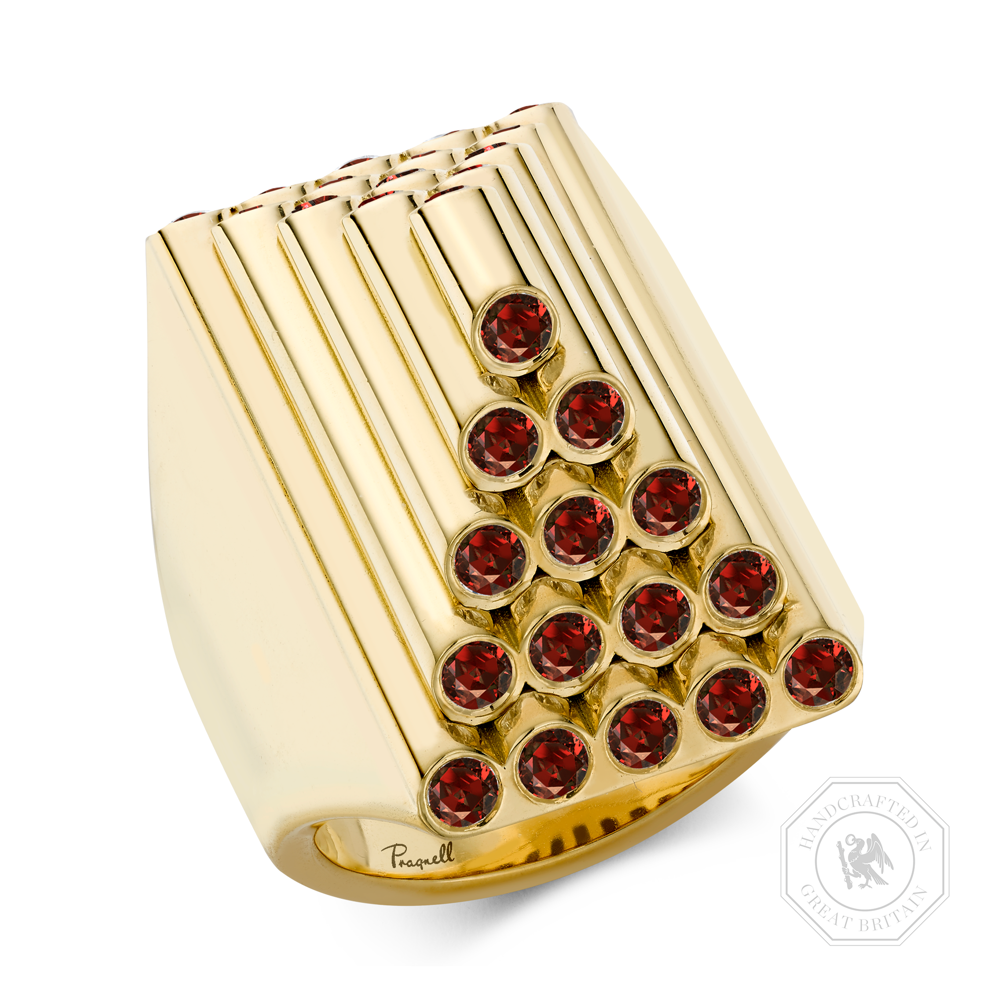 Eclipse 1.70ct Ruby Pyramid Ring Brilliant Cut, Rubover Set_1