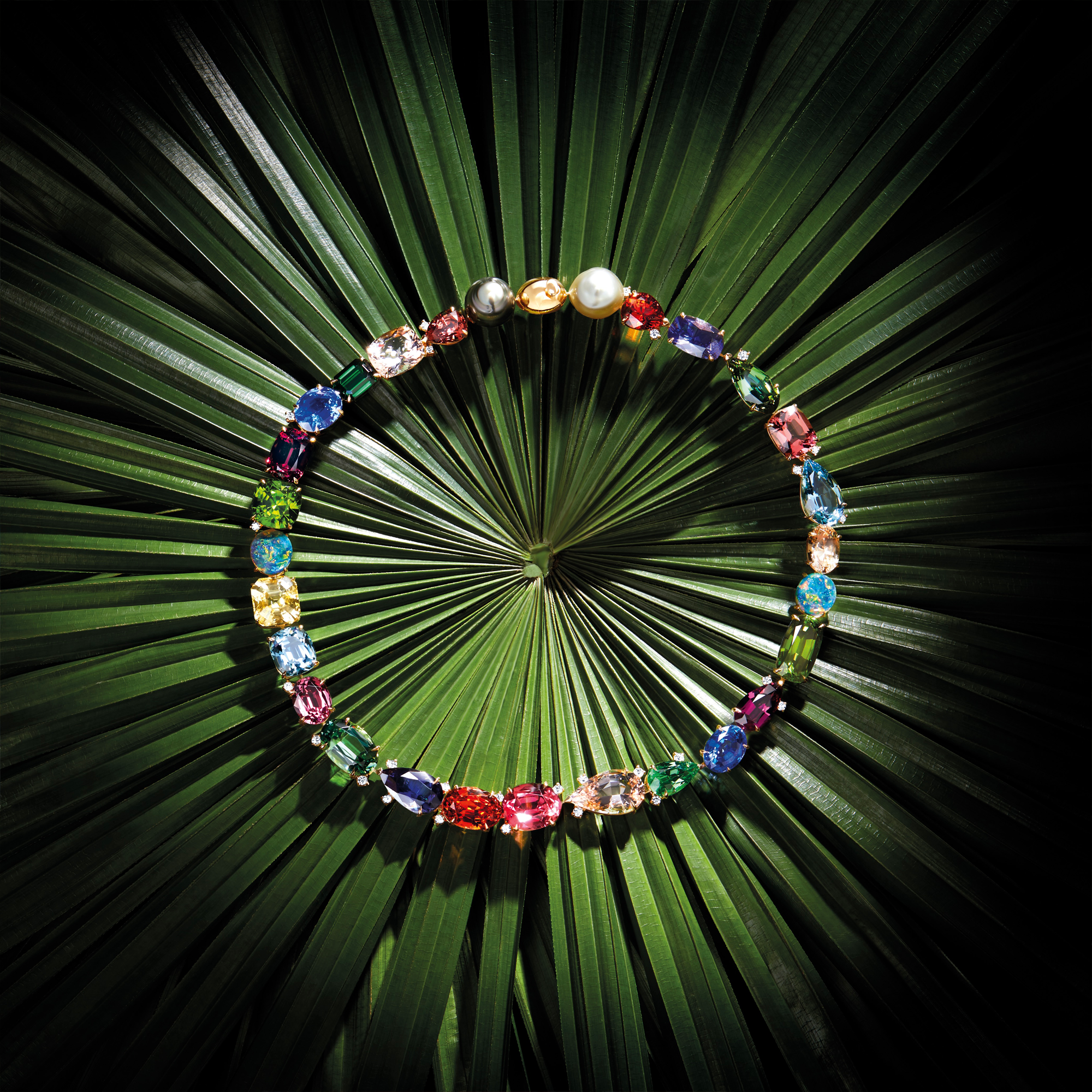 Masterpiece Coronation Celebration Necklace Oval, Pear, Cushion, Emerald and Octagonal shaped Multi Gem Claw set_10