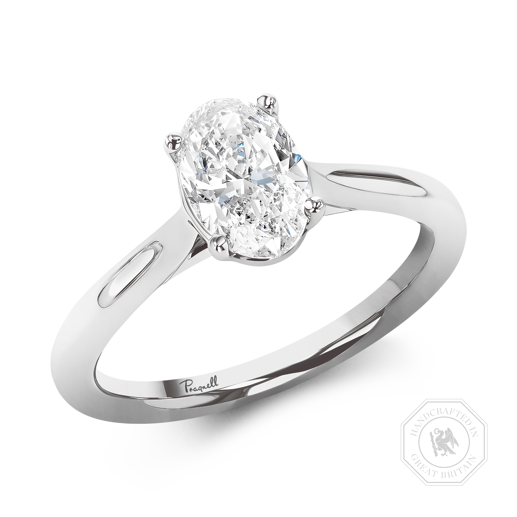 Gaia 1.00ct Oval Cut Diamond Ring Oval Cut, Solitaire_1