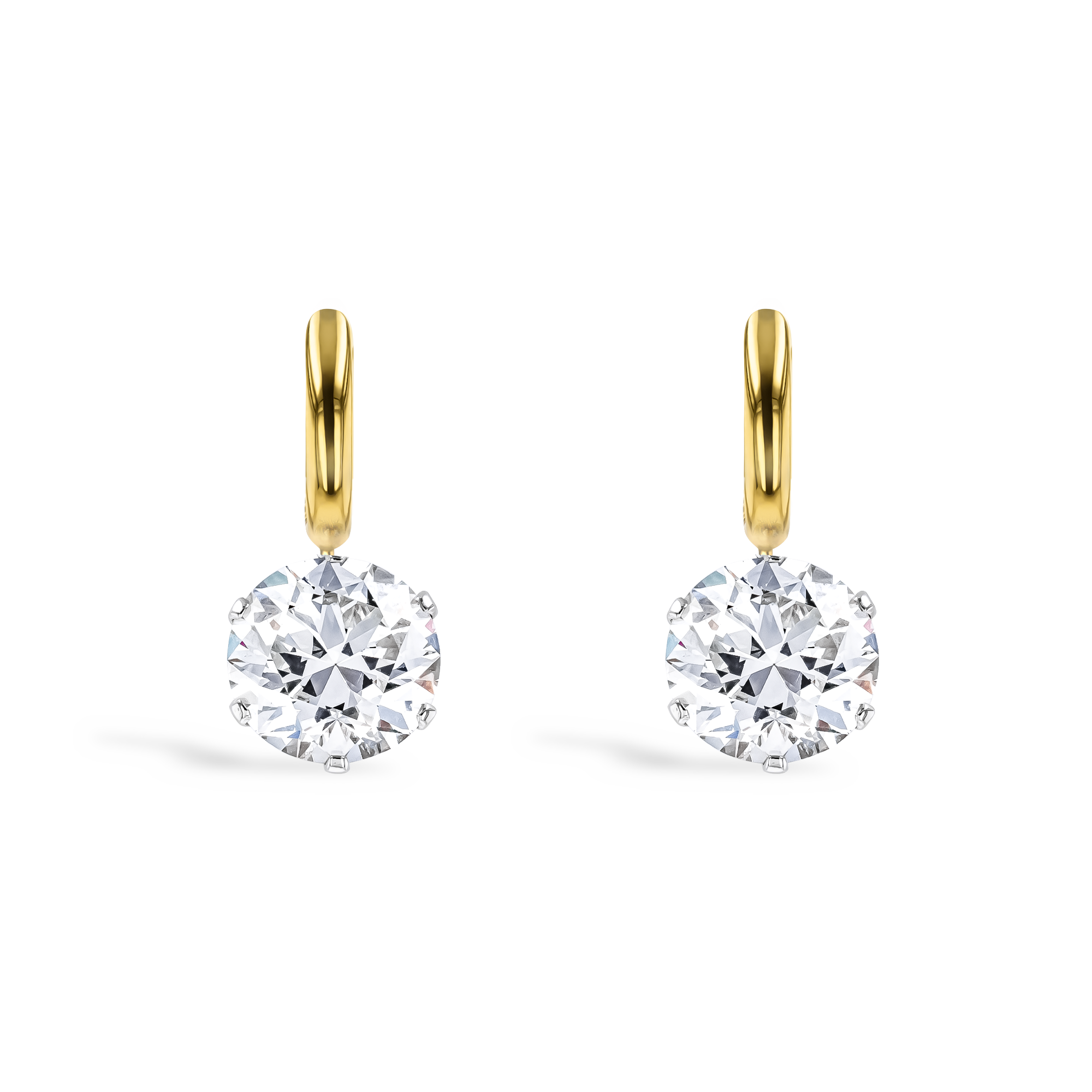 Old Cut 4.56ct Diamond Drop Earrings Old Cut, Claw Set_2