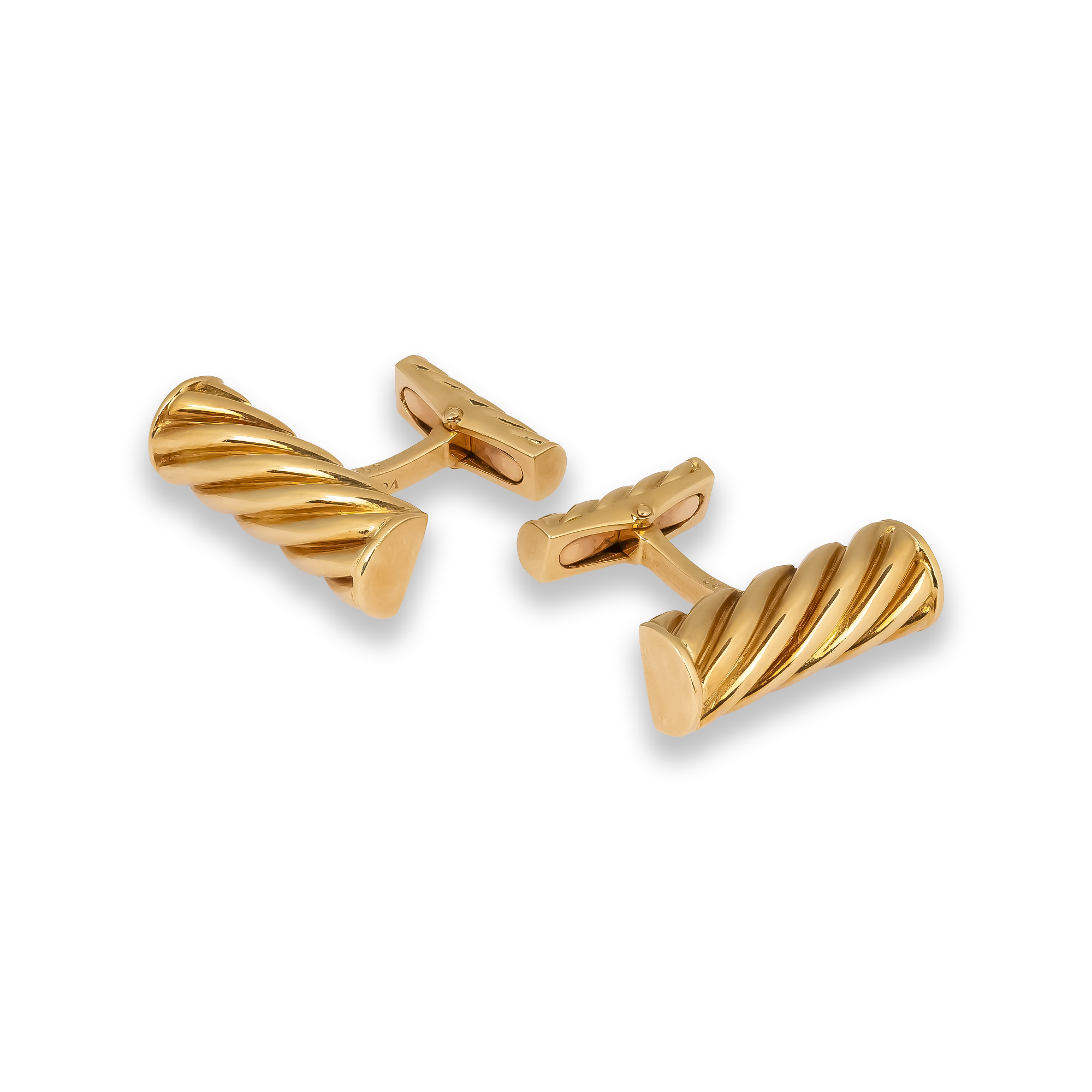 Van Cleef and Arpels Rope Twist Spring Bar Cufflinks _1