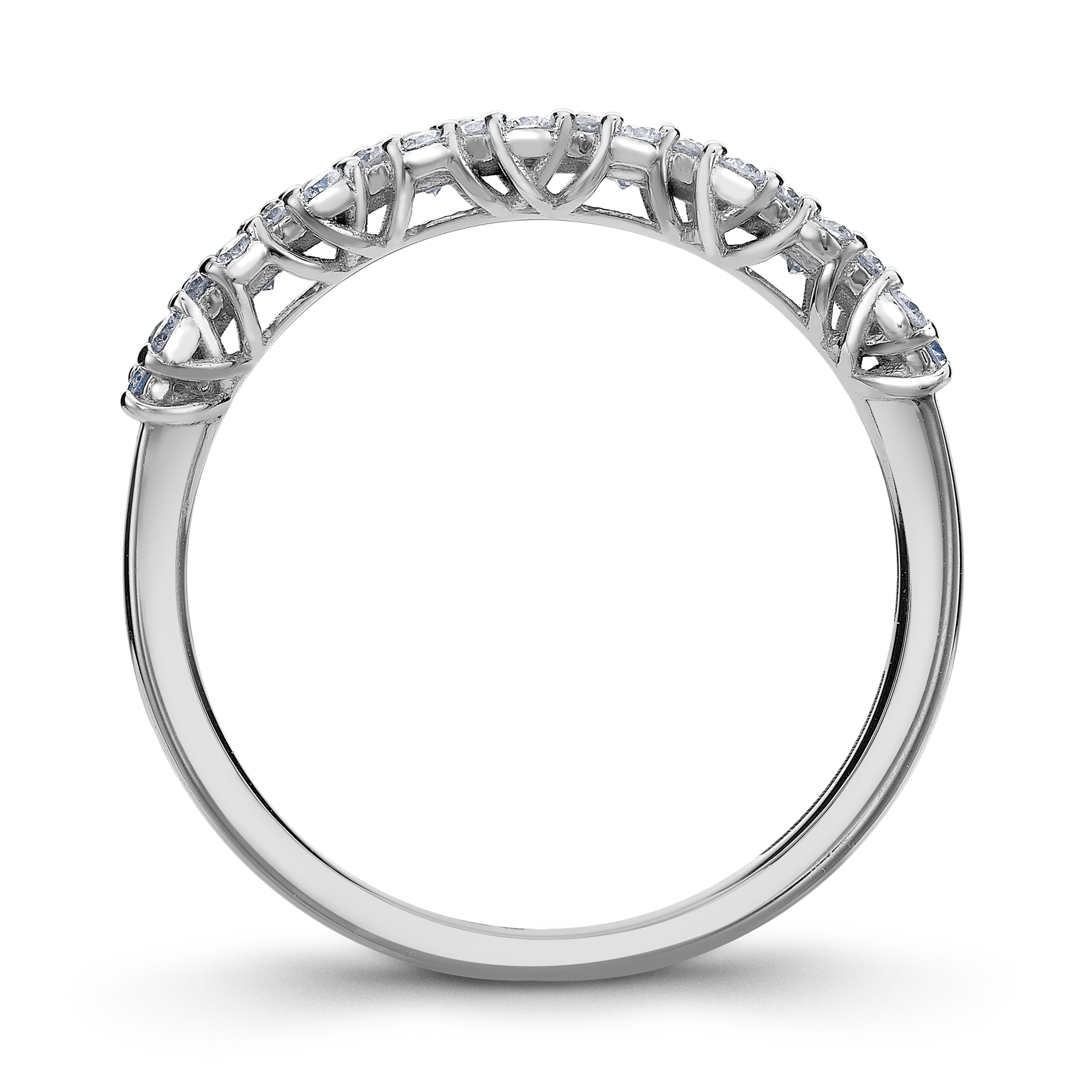 Brilliant Cut Diamond Half Eternity Ring Brilliant cut, Claw set_3