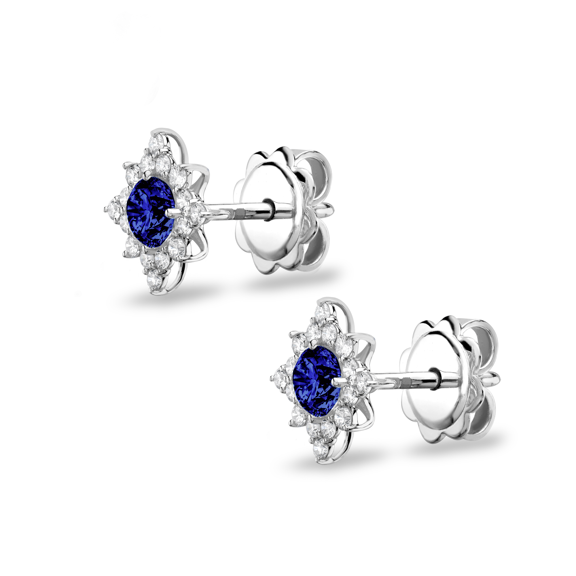 Star Struck Sapphire Stud Earrings Brilliant cut, Claw set_2