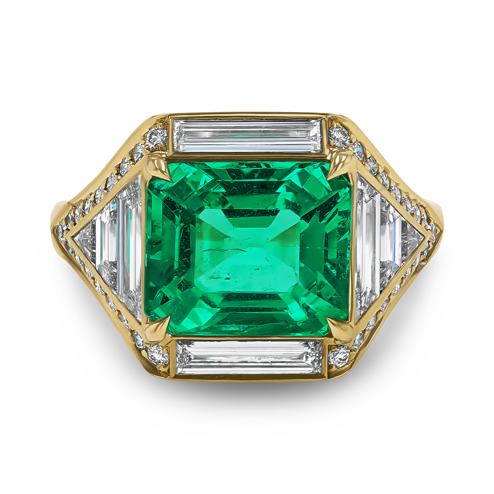 Masterpiece Astoria 4.006ct Octagonal Cut Colombian Emerald Ring Octagonal Cut, Channel Set_2