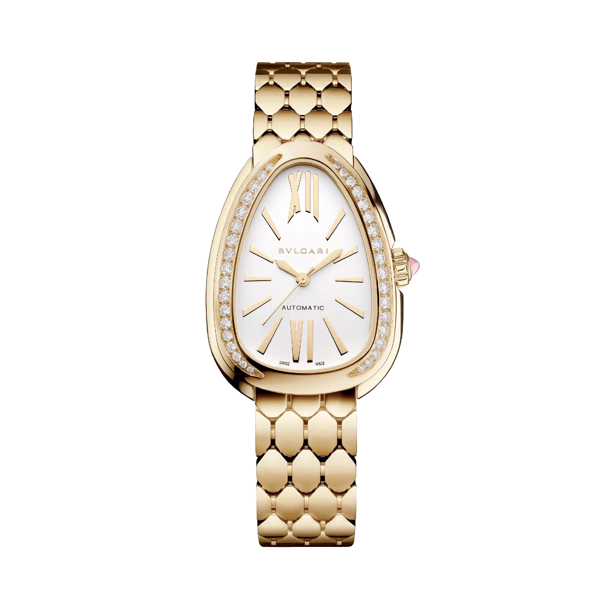 Bvlgari Serpenti Seduttori 34mm, White Dial, Baton/Roman Numerals_1