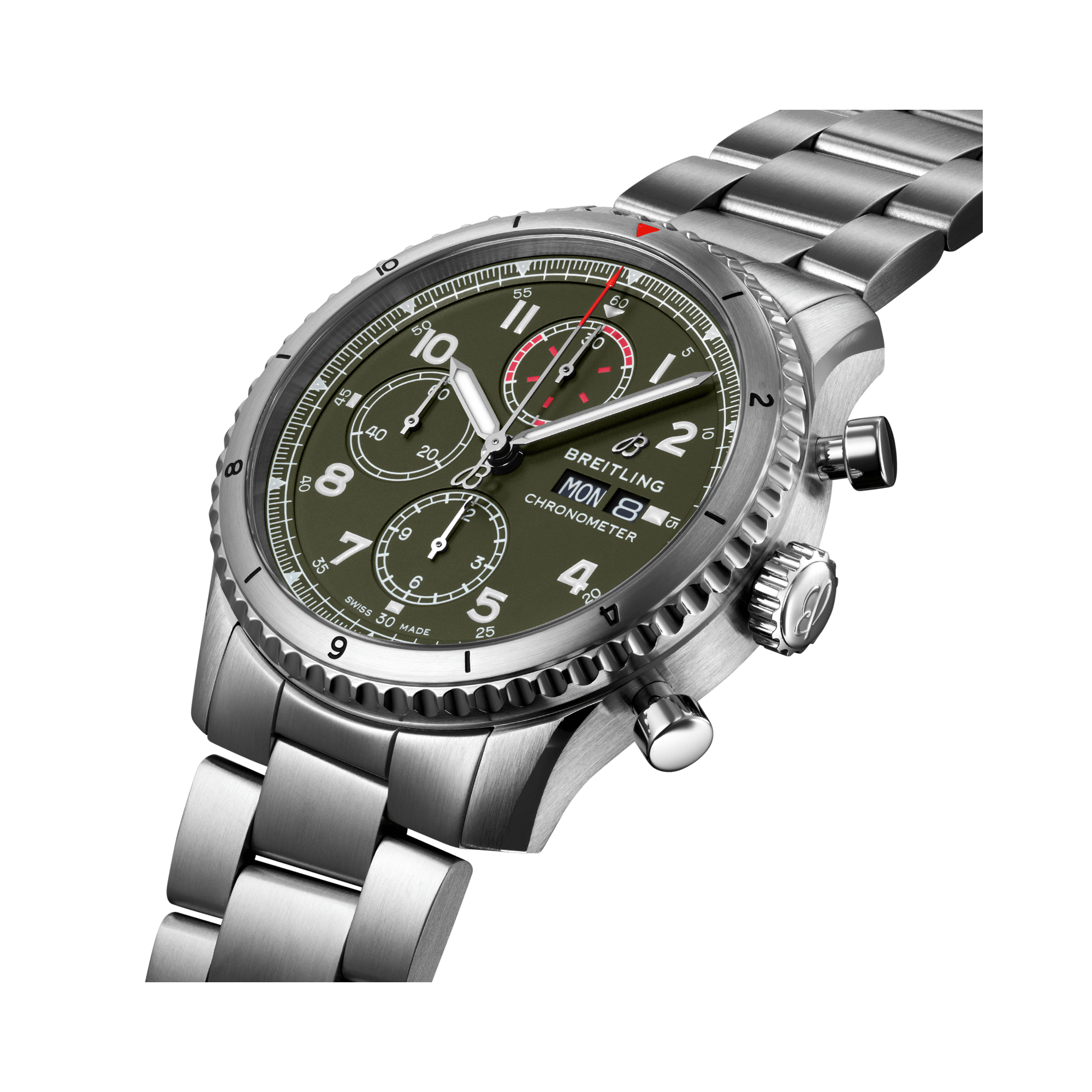 Breitling Aviator 8 Curtiss Warhawk 43mm, Green Dial, Arabic Numerals_3