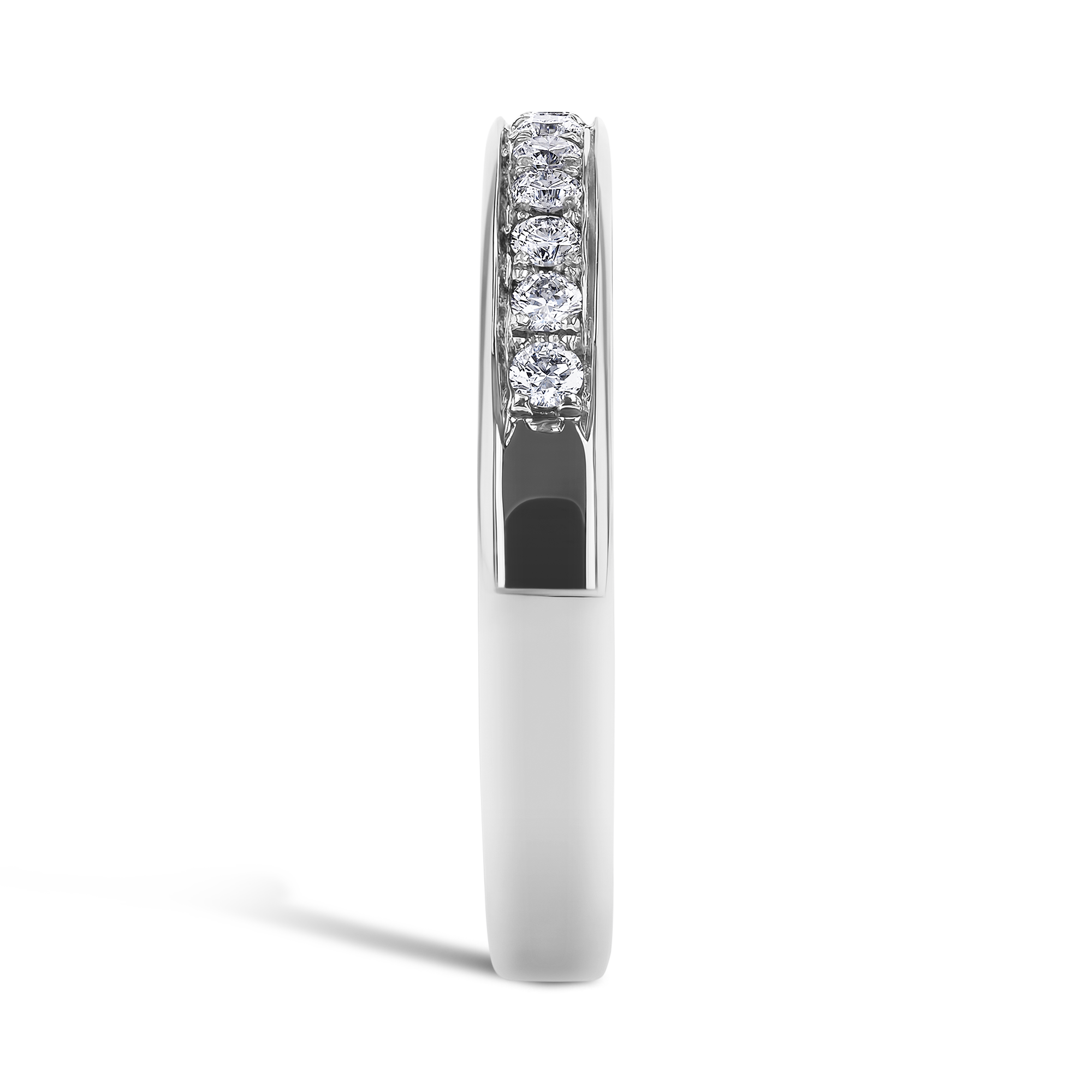 Brilliant Cut Diamond Half Eternity Ring Brilliant Cut  Half Eternity  Thread Set_4