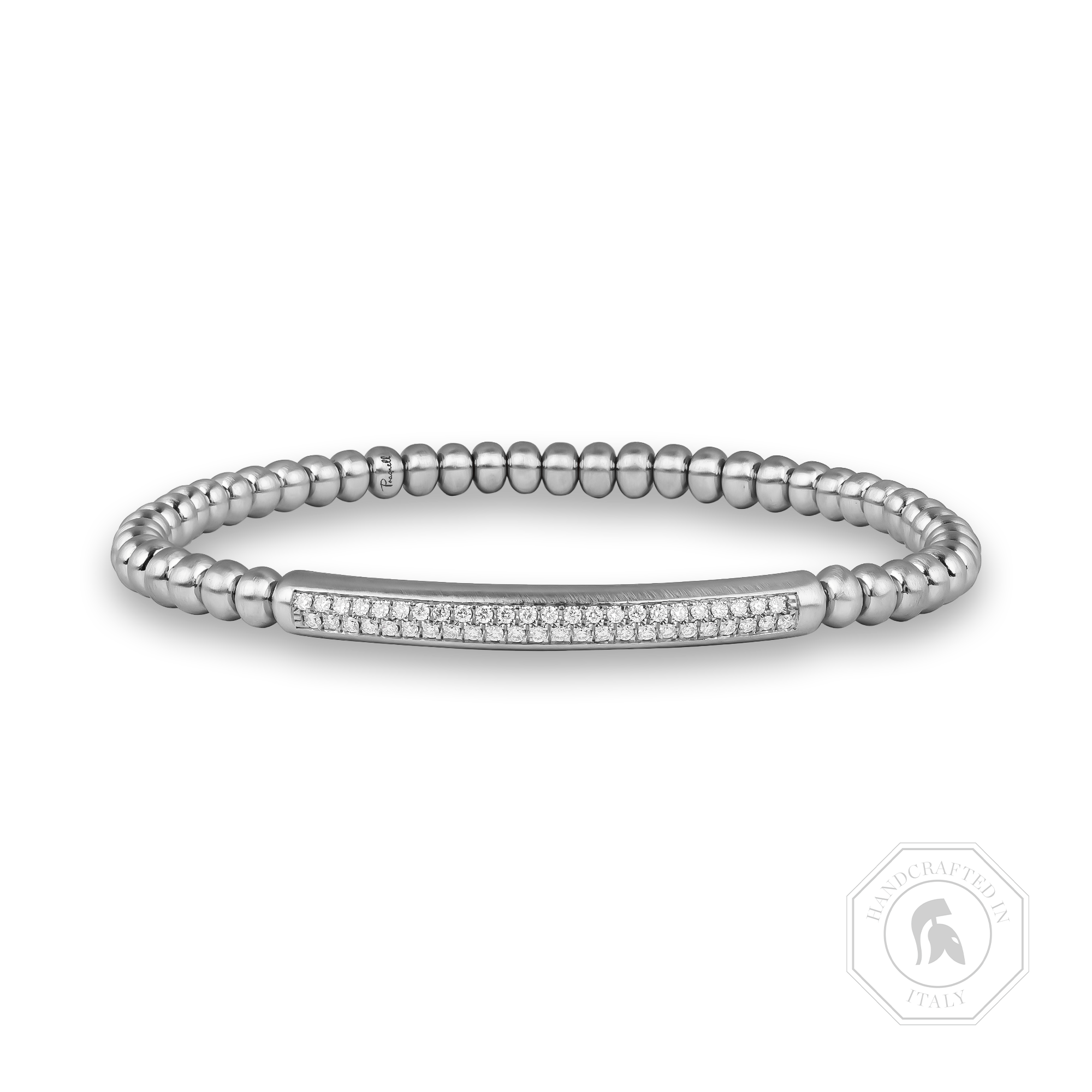 Bohemia 0.53ct Bold Brushed Expandable Diamond Bangle Brilliant Cut Pave Set_1