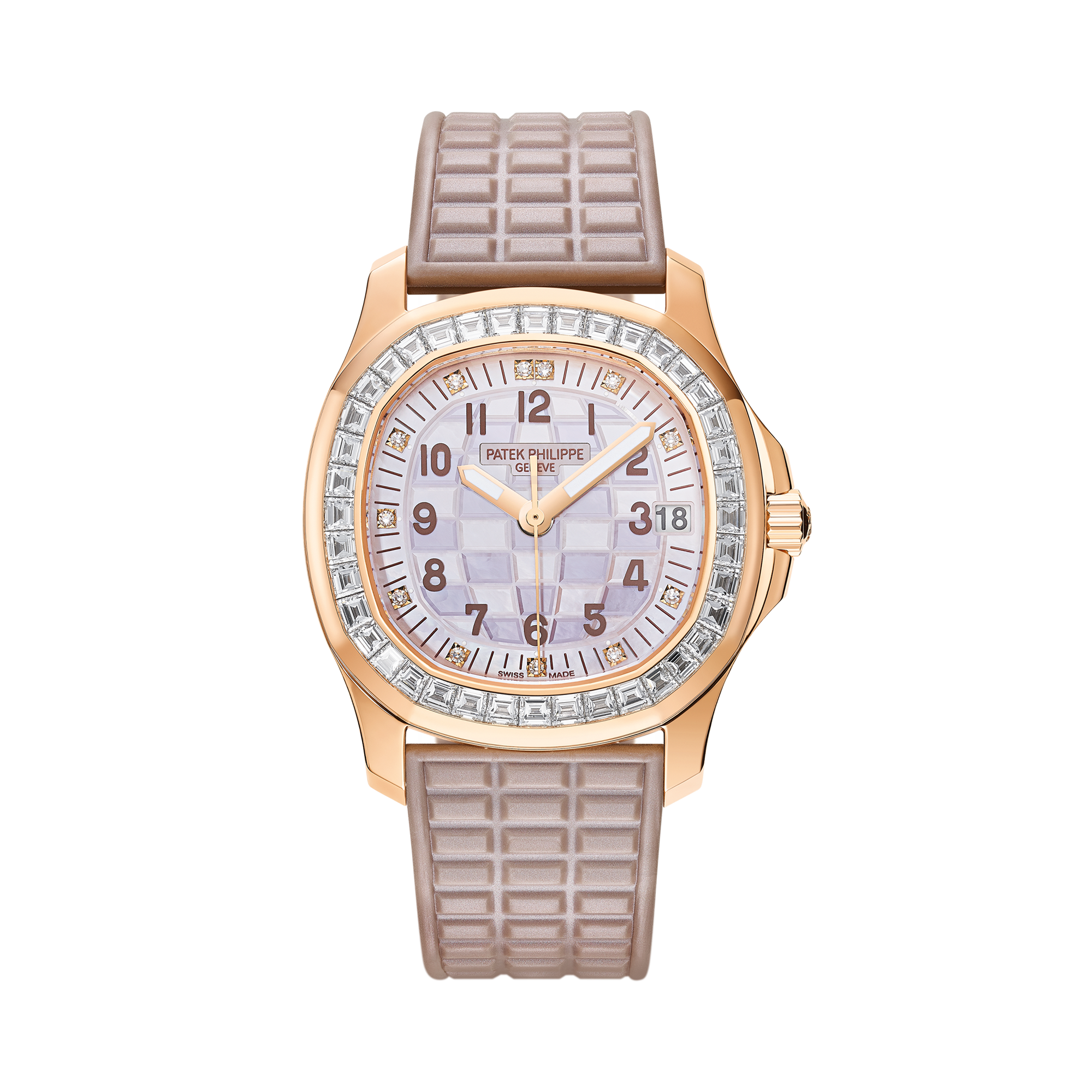 Patek Philippe Aquanaut 35.6mm, Pave Mother of Pearl Dial, Arabic Numerals_1