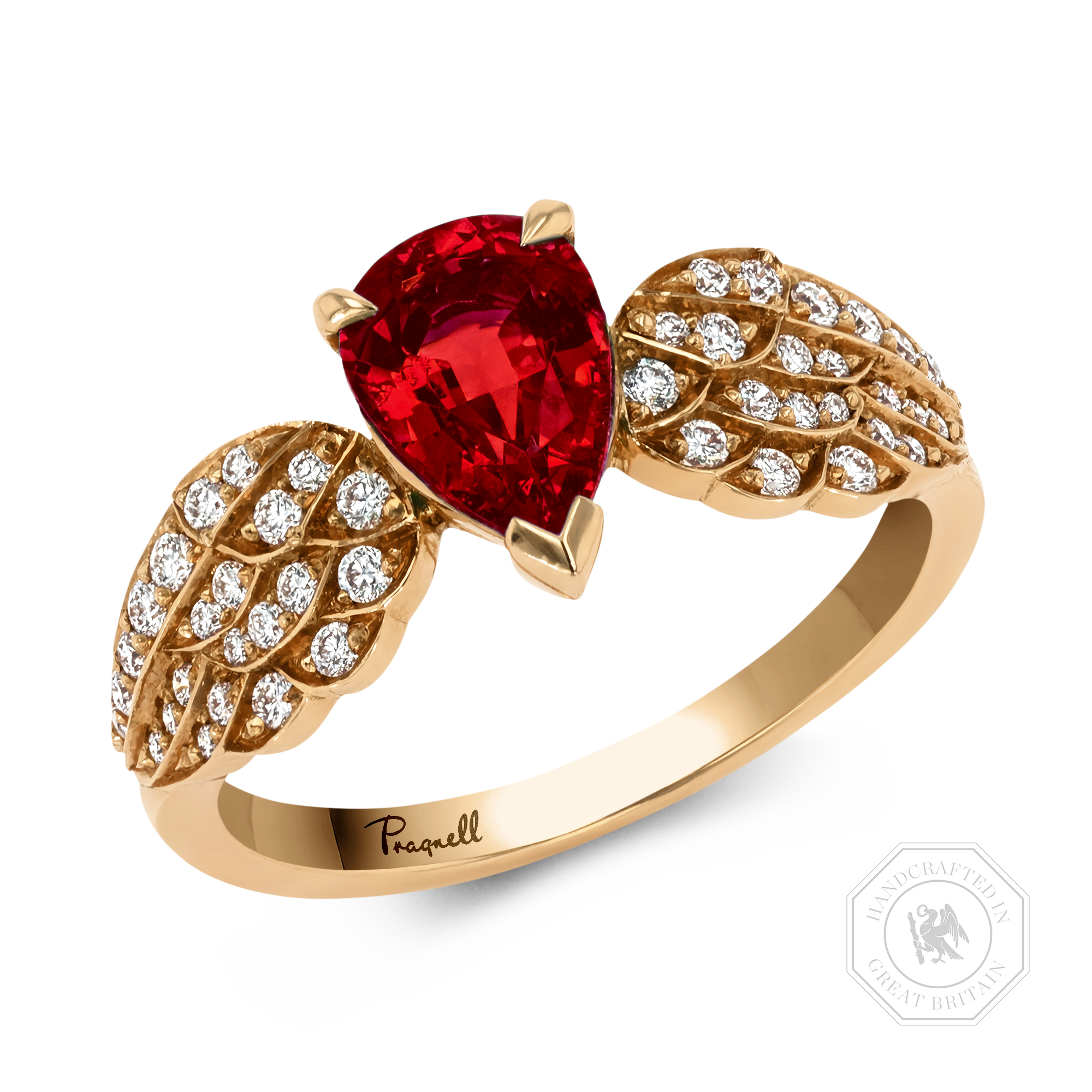 Tiara 1.17ct Ruby Solitaire Ring Pearshape, Claw Set_1