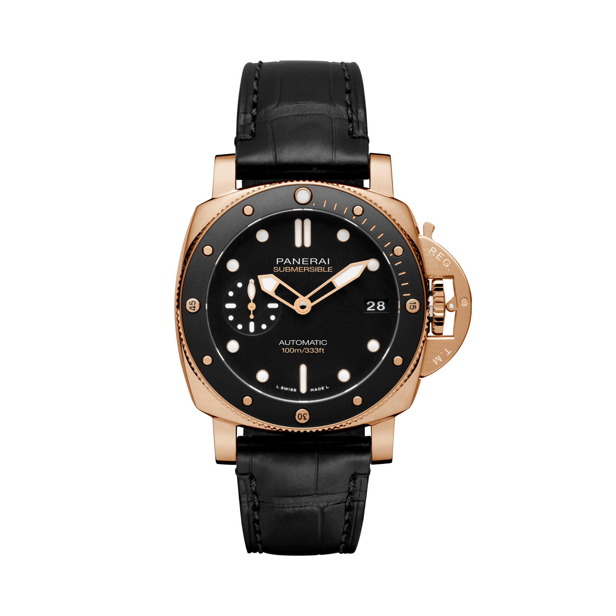 Panerai Submersible - 42mm Black Dial, Baton Numerals_1