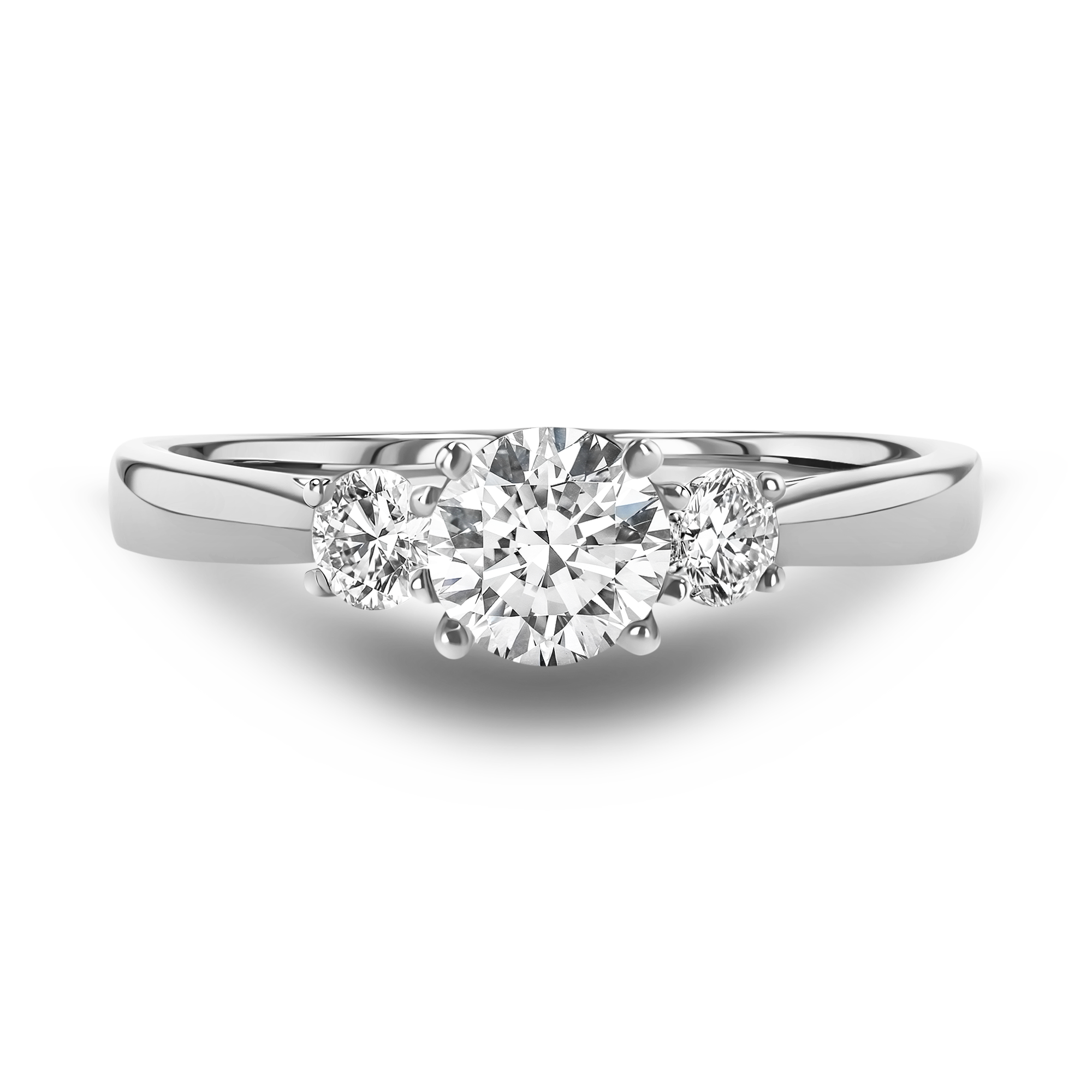 1.01CT Diamond Three-Stone Ring Brilliant Cut, Three-Stone_2