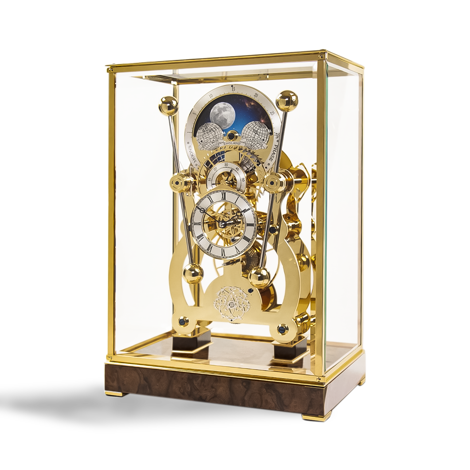 Sinclair Harding Moonphase Sea Clock WhIte Dial, Roman Numeral_1