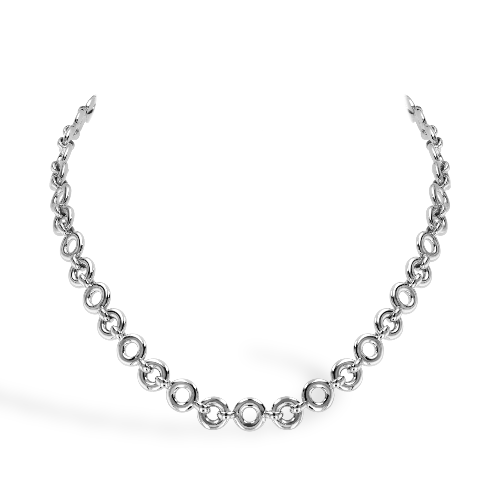 RockChain Necklace with 0.09ct Diamond Clasp Grain Set_1