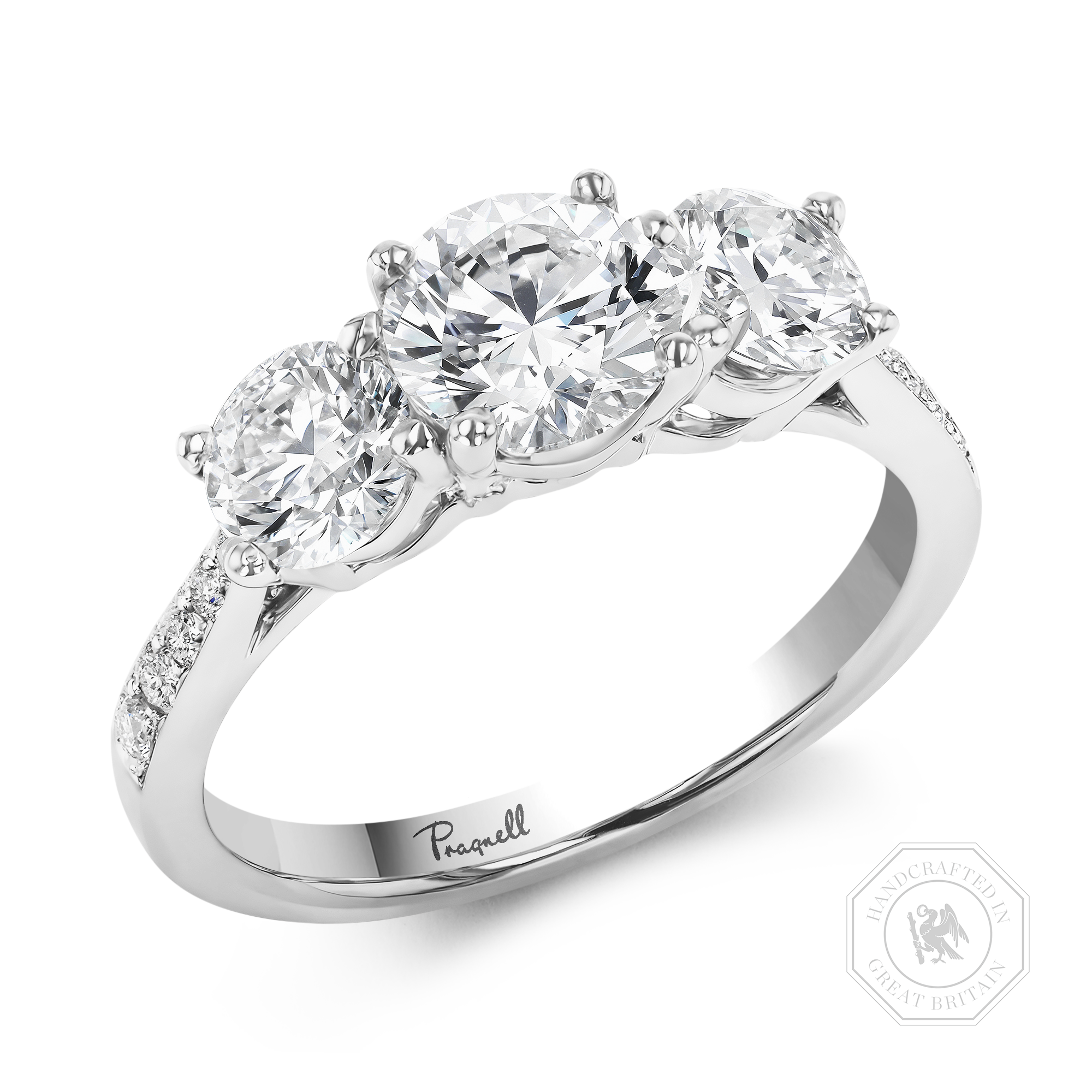 Duchess 0.98ct Diamond Three Stone Ring Brilliant cut, Claw set_1