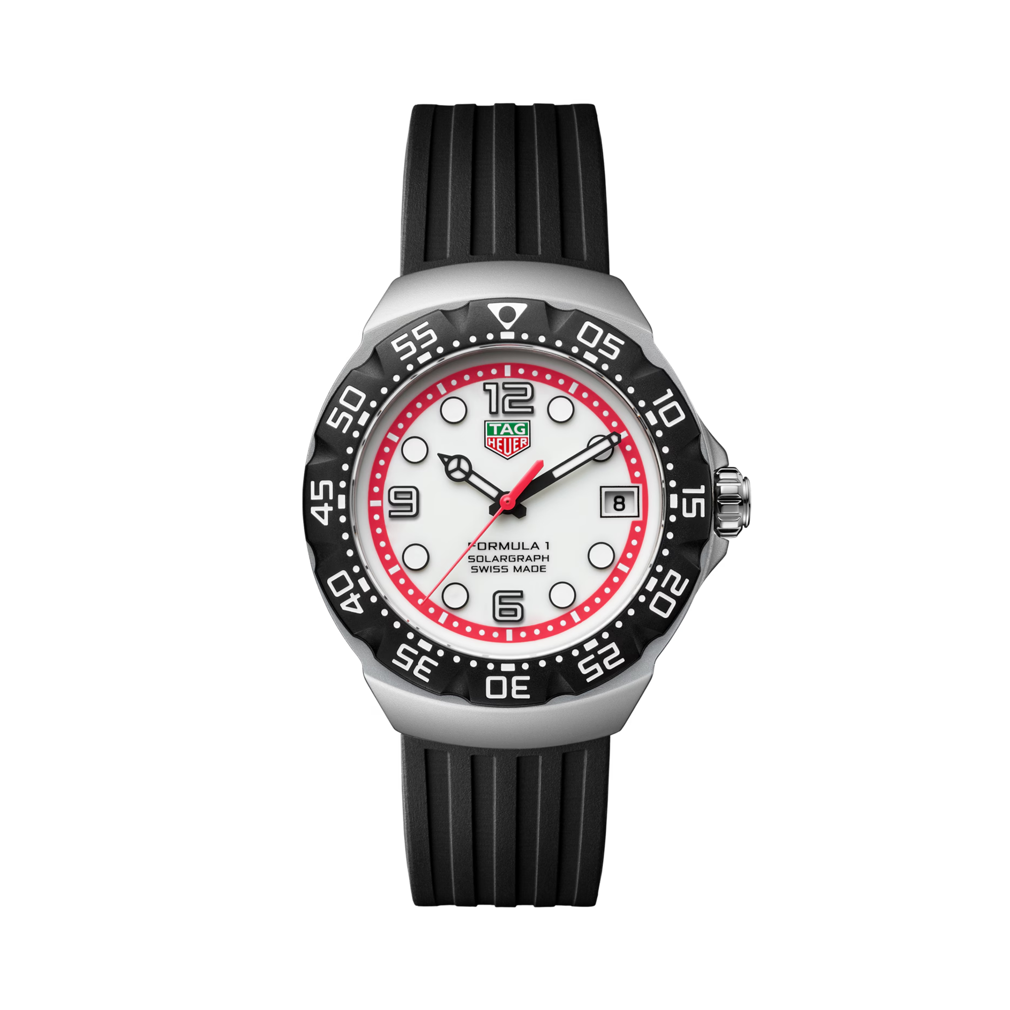 TAG Heuer Formula 1 SolarGraph 38mm, White Dial, Dot & Arabic Numerals_1