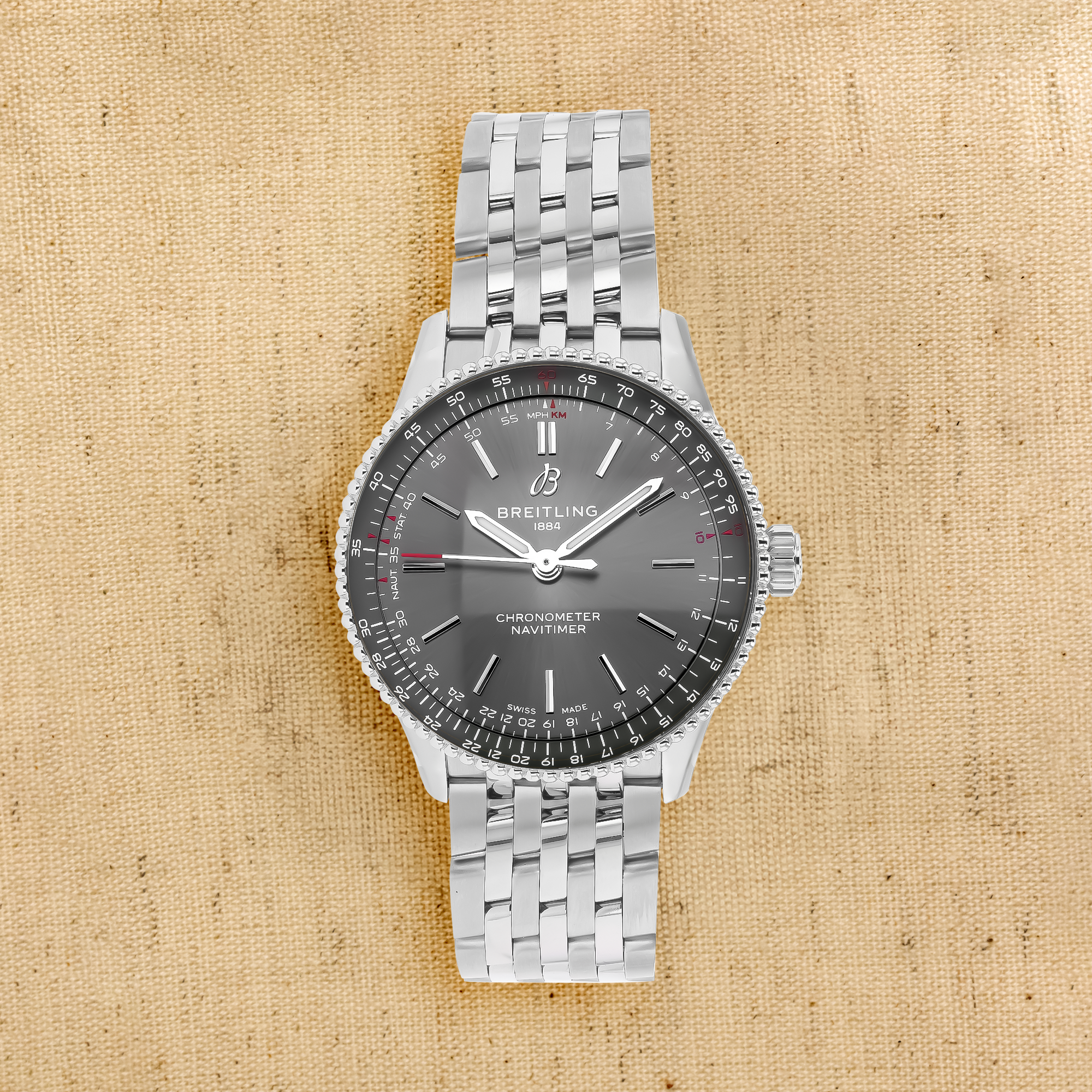 Breitling Navitimer 36mm, Grey Dial, Baton Numerals_1