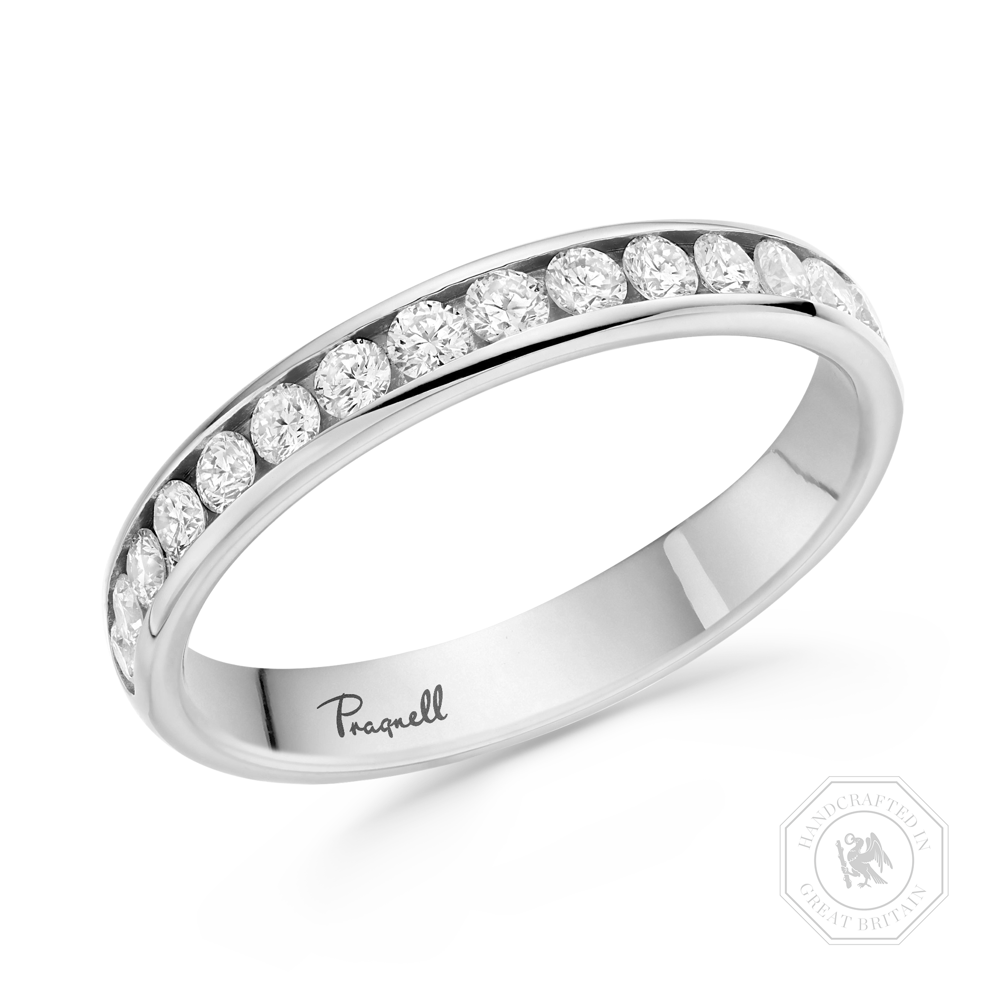 Brilliant Cut Diamond Half Eternity Ring Brilliant Cut, Half Eternity, Channel Set_1