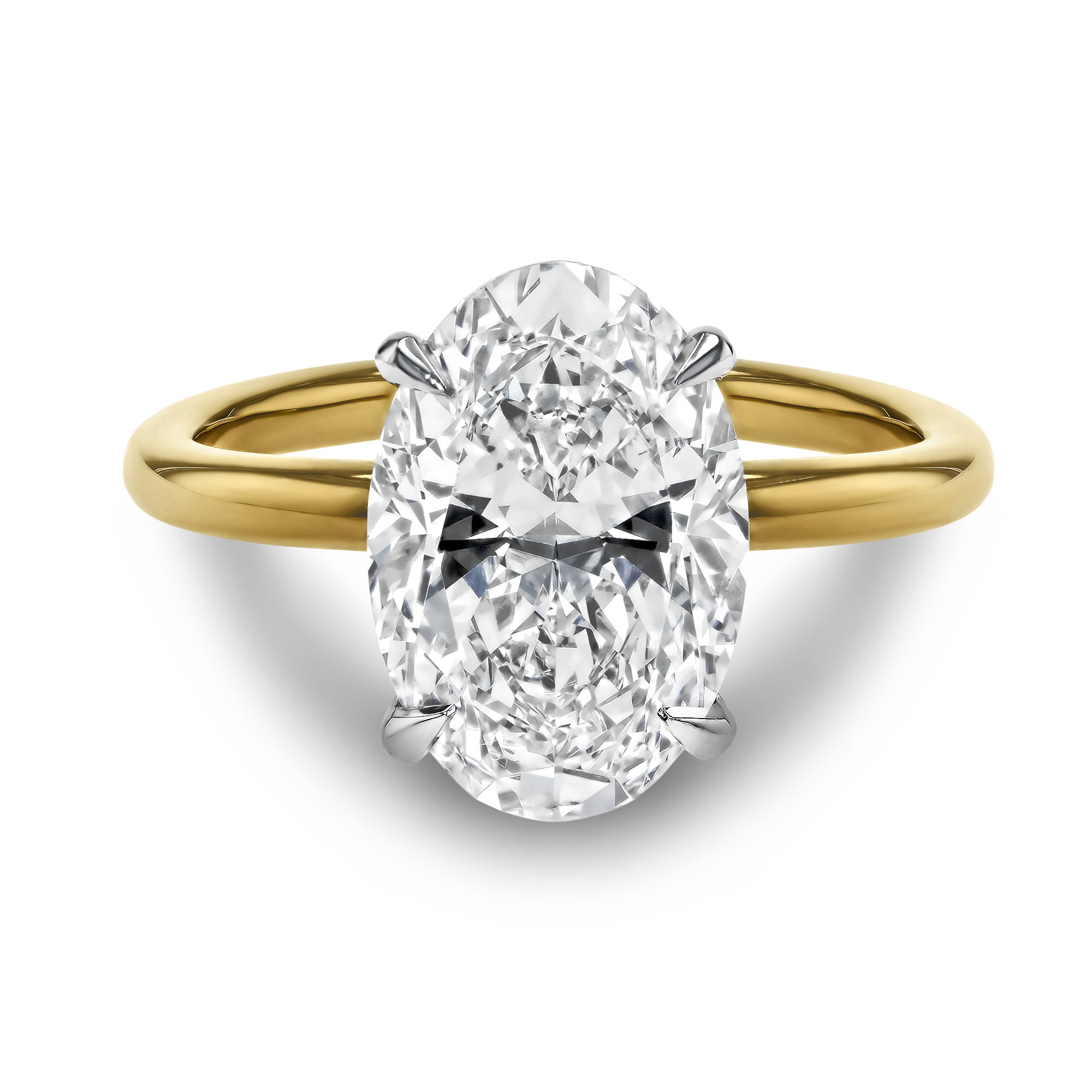 Classic 3.11ct Oval Diamond Solitaire Ring Oval Cut, Claw Set_2
