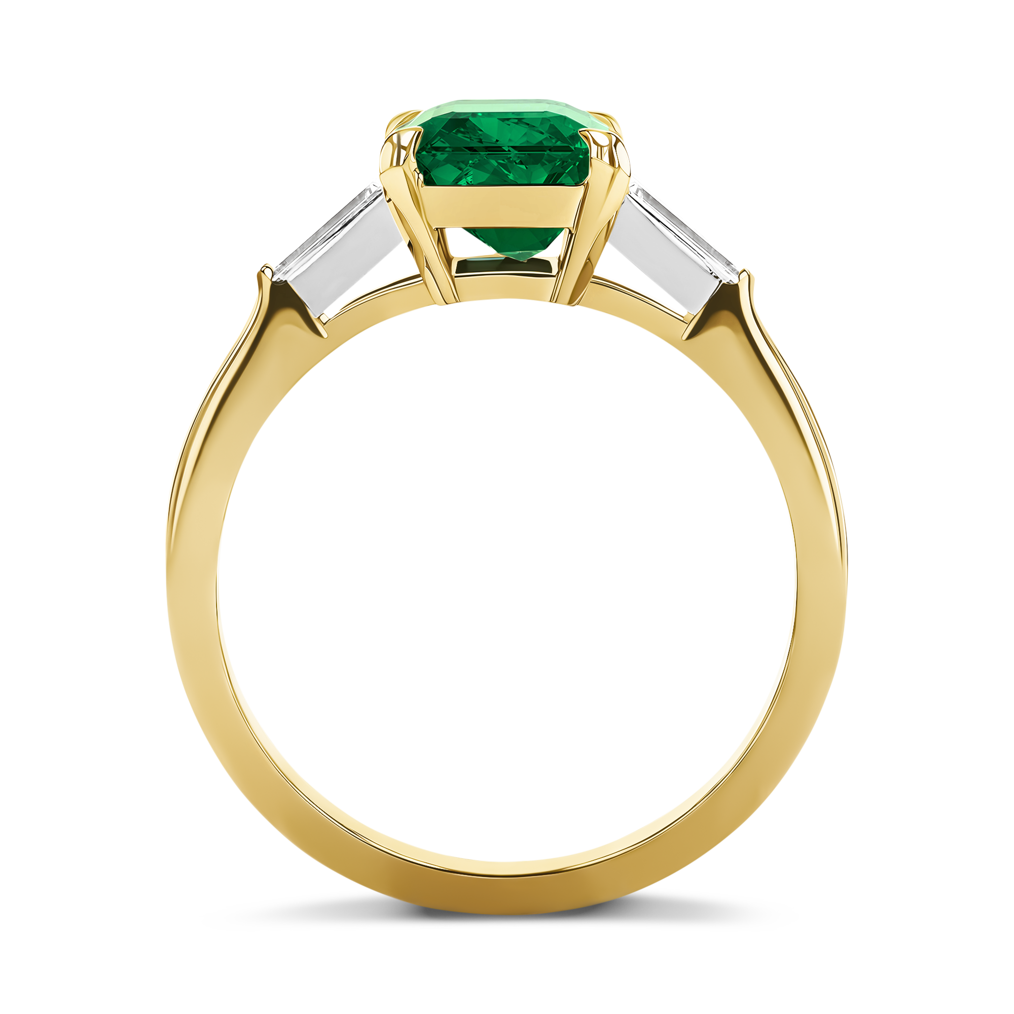Regency 1.84ct Emerald and Diamond Ring Octagon Cut, Claw Set_3